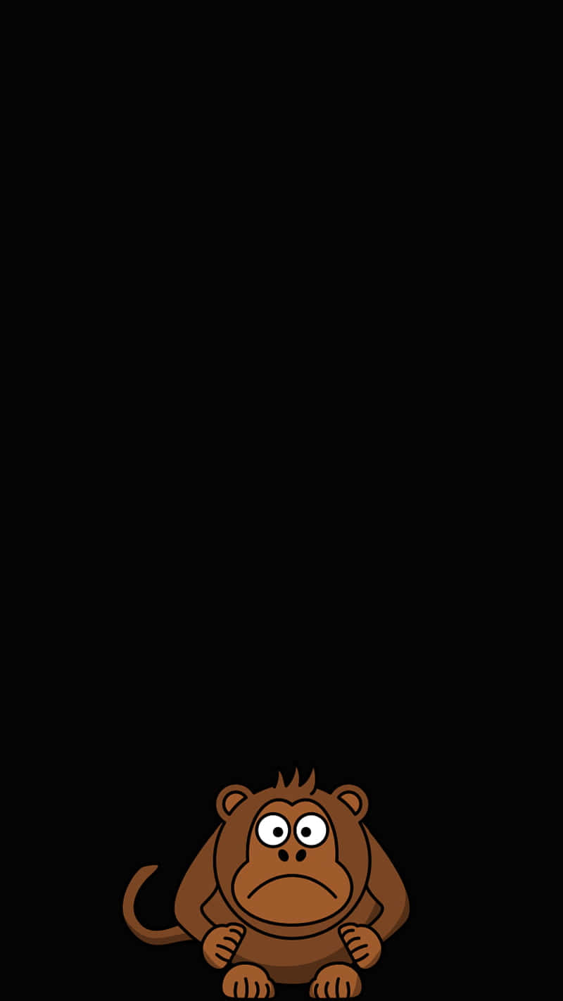 monkey, cartoon monkey, black background, HD Phone Wallpaper
