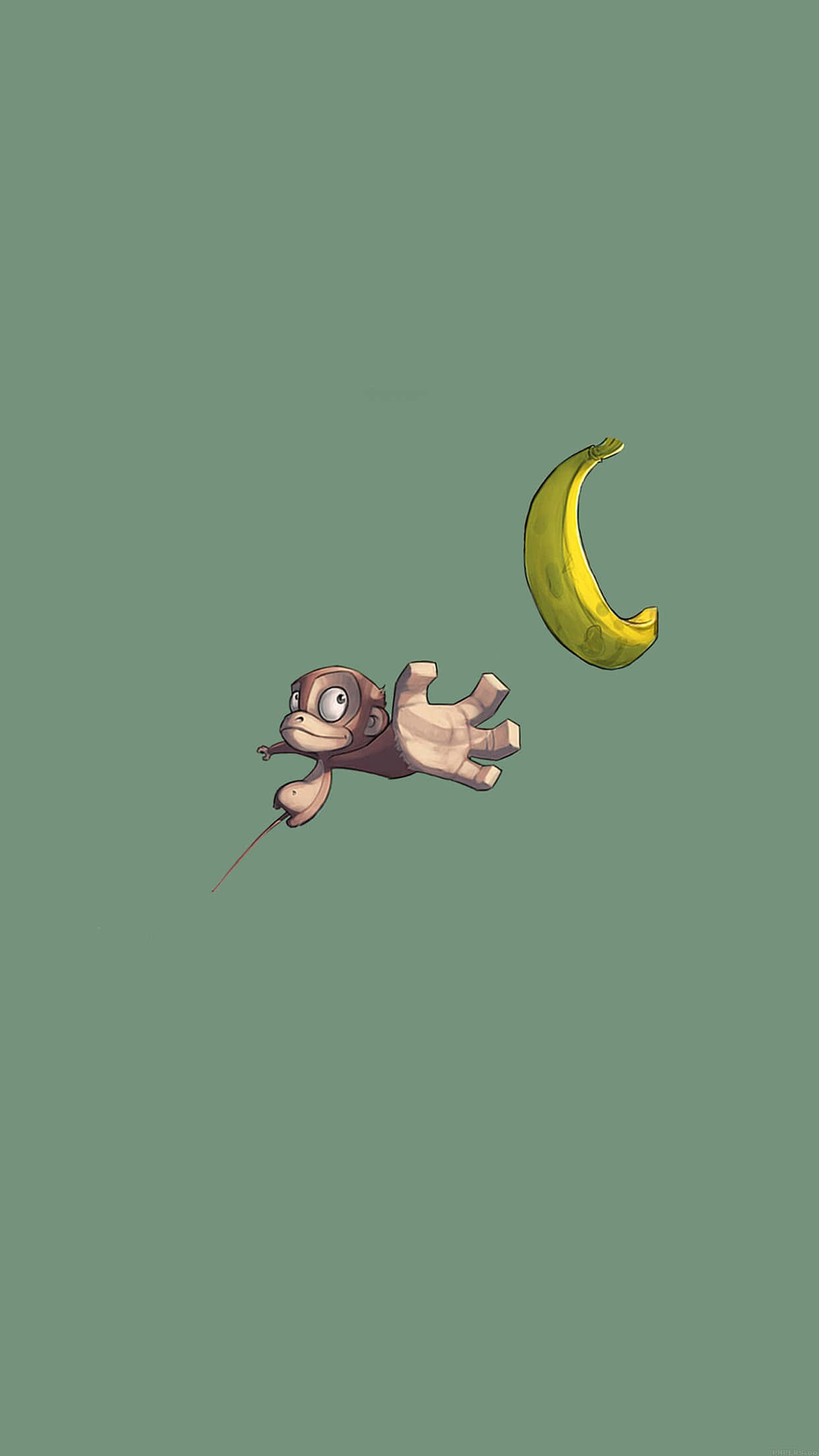 Monkey iPhone, cartoon monkey, wide eyes, Full HD Phone Wallpaper