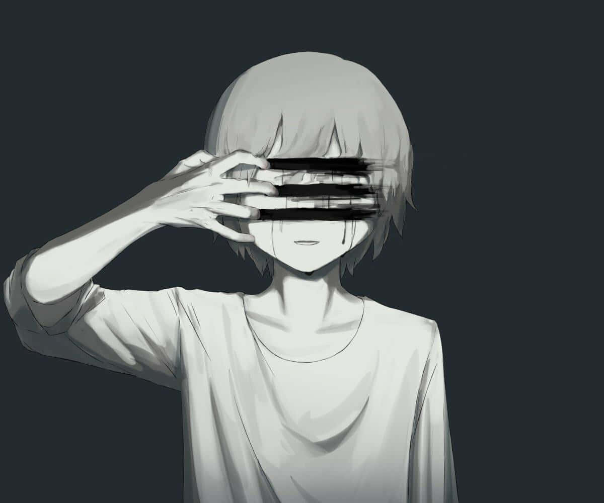 monochrome, anime character, short hair, SD Desktop Wallpaper