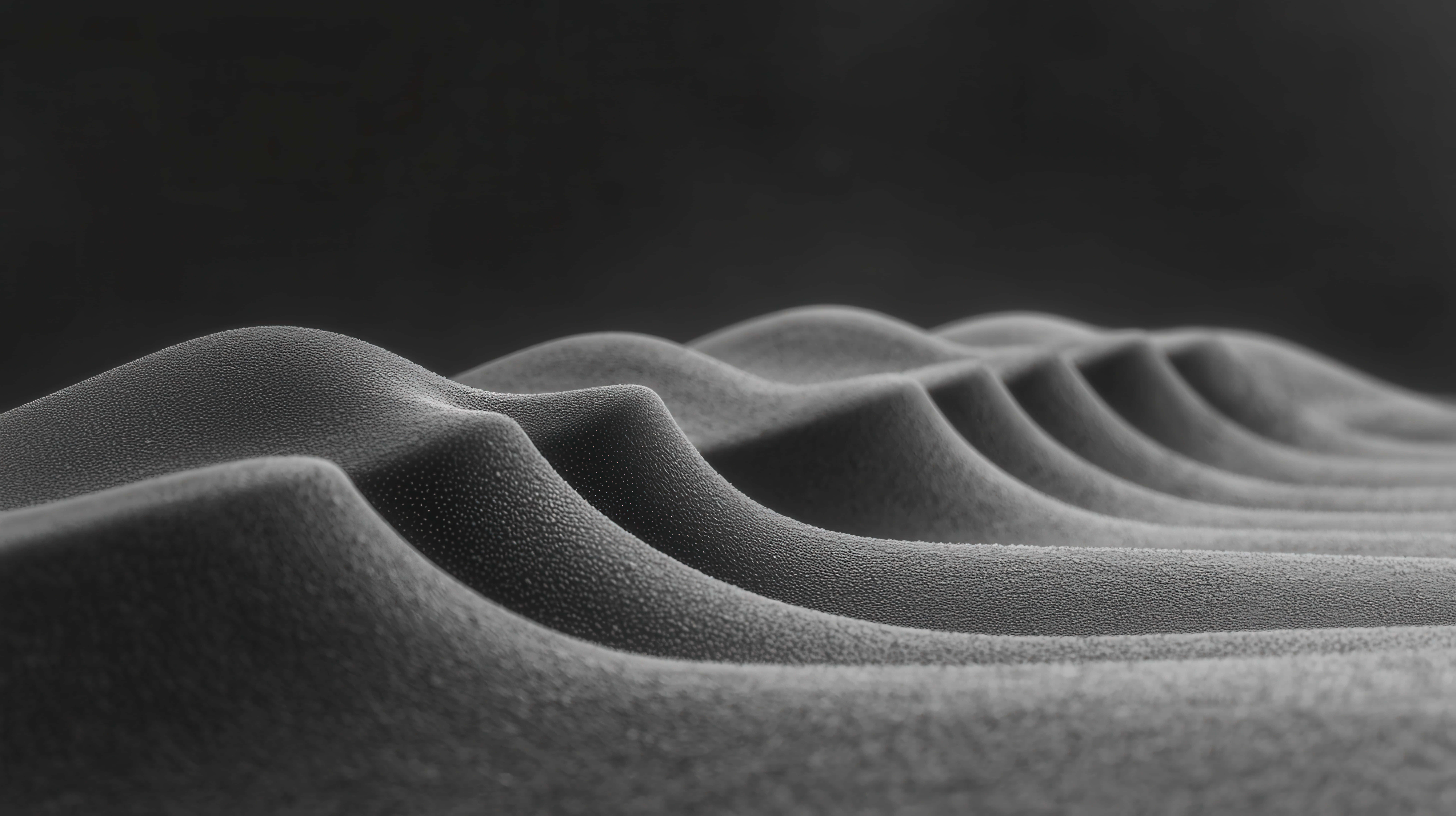 monochrome, soft textured fabric, gentle undulating waves, 8K Desktop Wallpaper