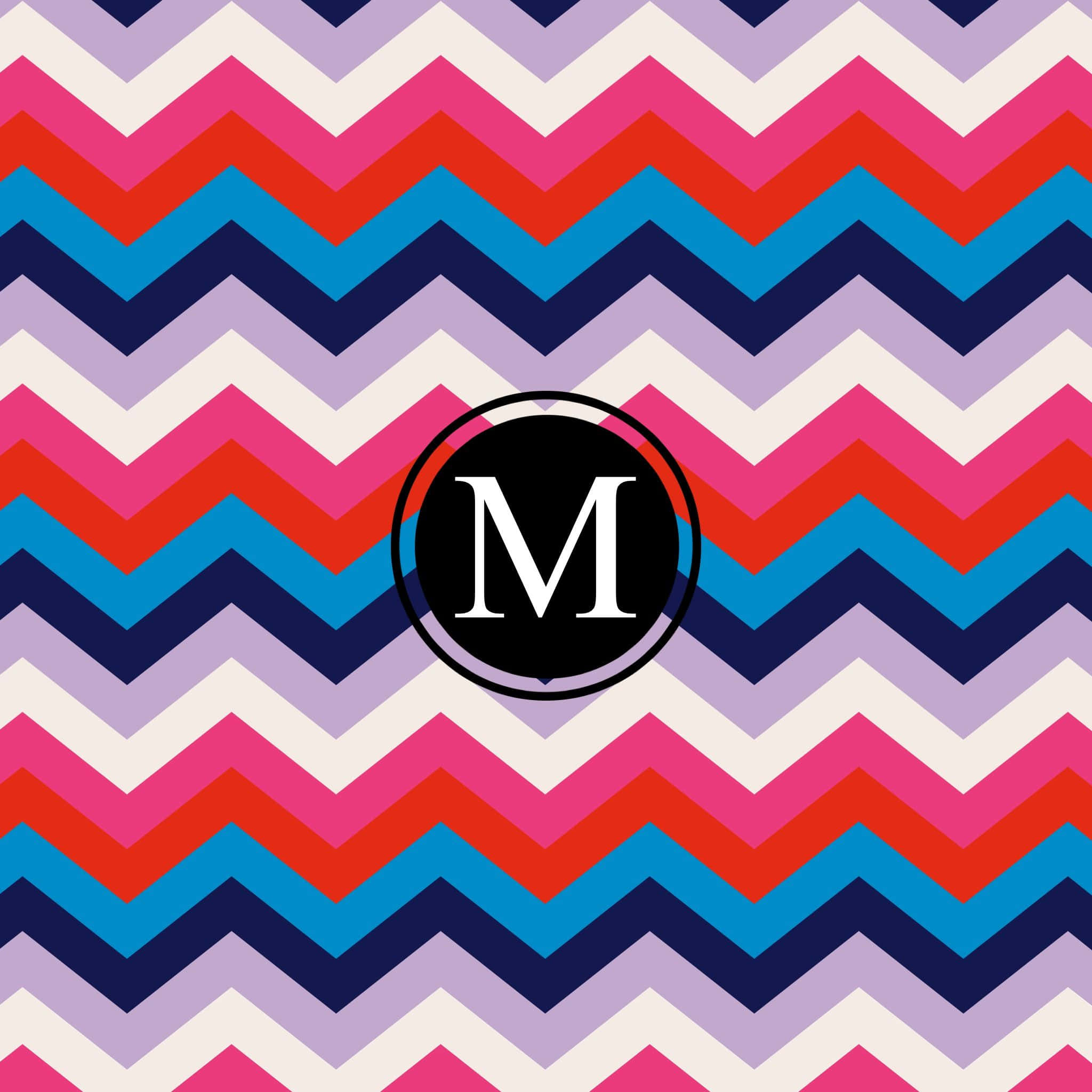 Monogram Desktop, black circle, letter M, Full HD Desktop Wallpaper