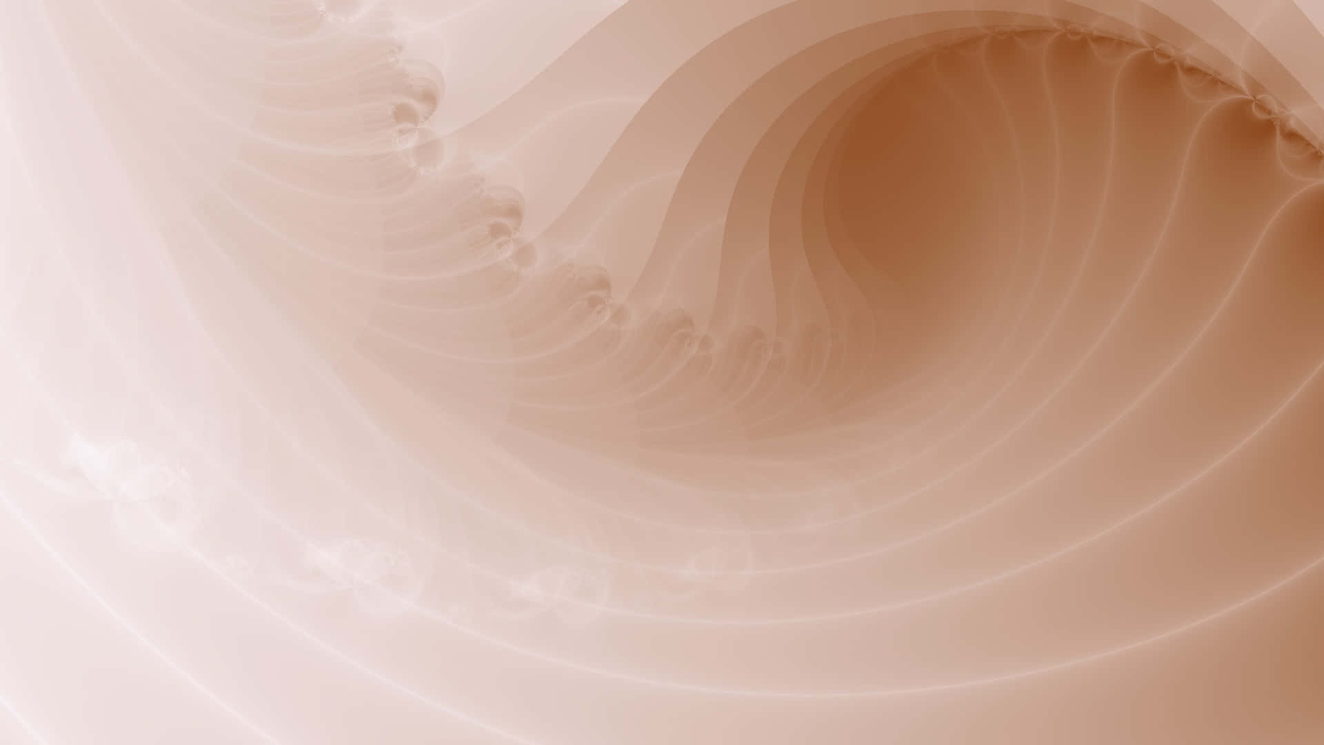 beige desktop, minimalistic beige desktop setup, abstract fractal spiral, Full HD Desktop Wallpaper