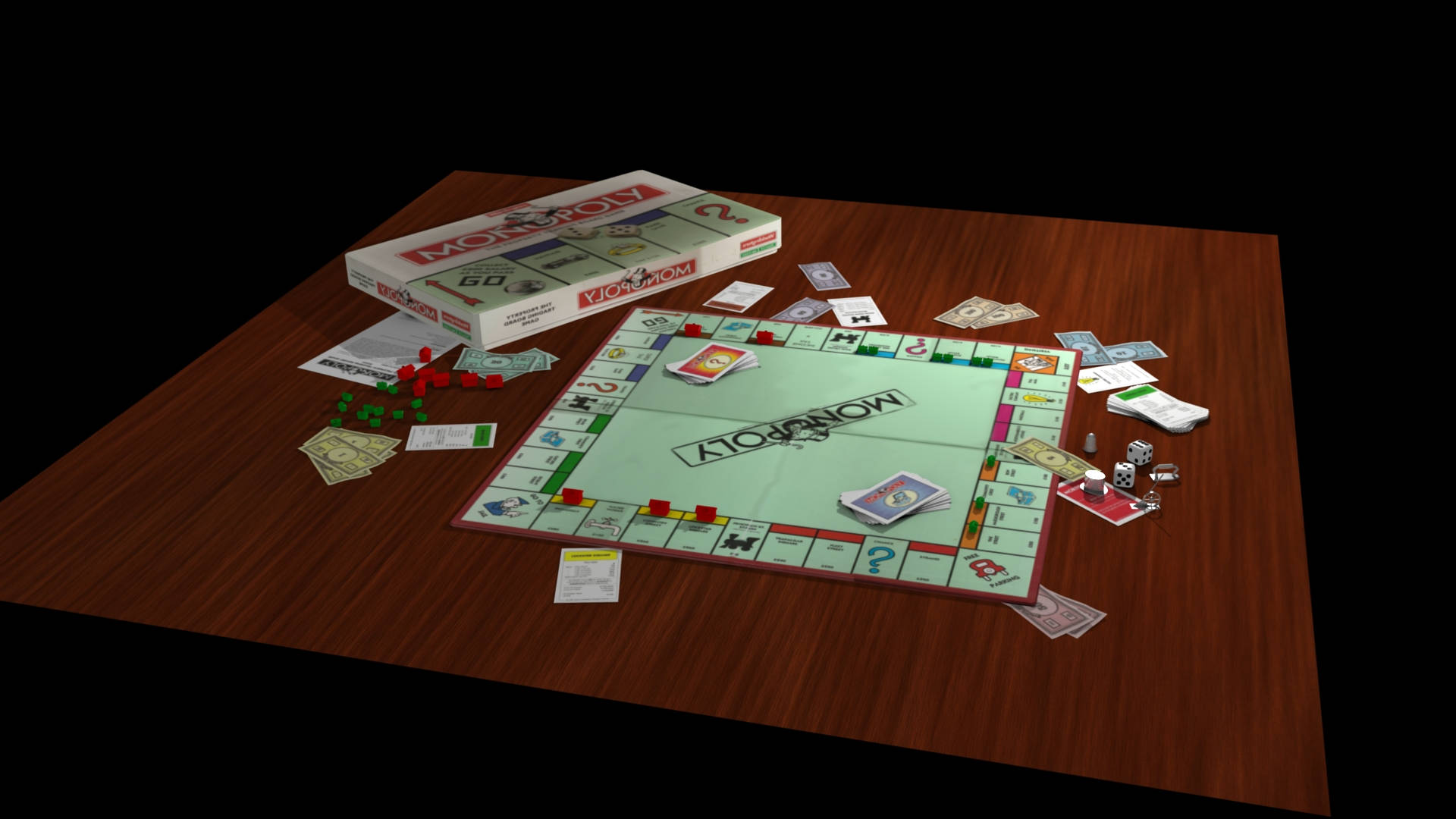 Monopoly, table top game, money cards, Full HD Desktop Wallpaper
