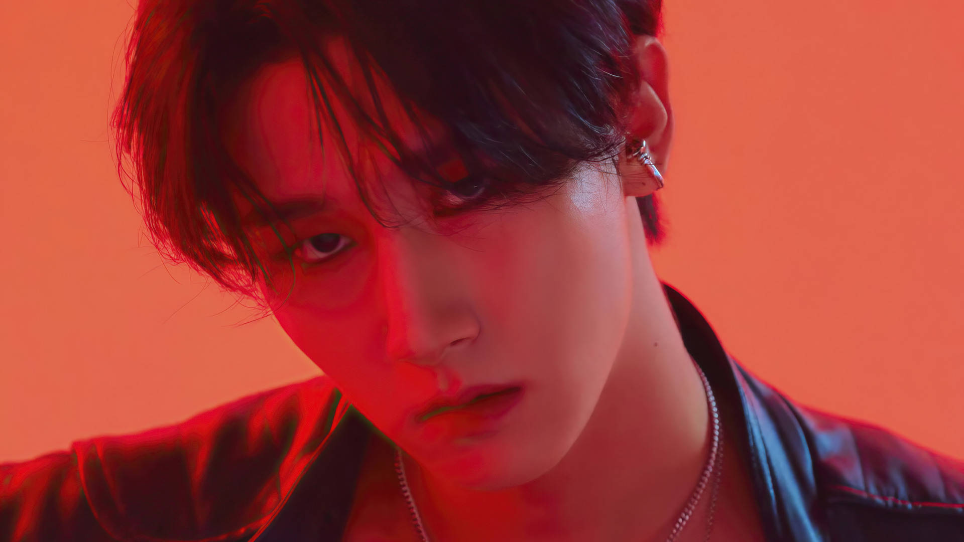Monsta X, im fatal love, red lighting, Full HD Desktop Wallpaper