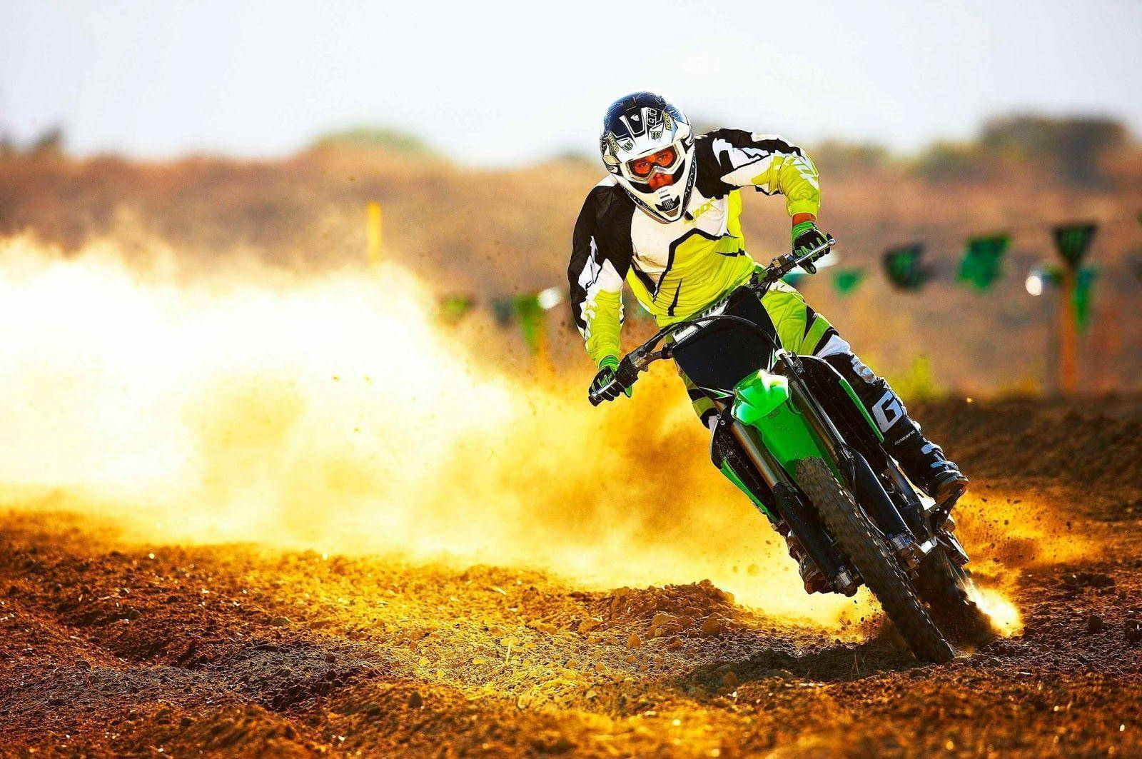 Monster Dirt Bike, neon gear, golden dust, HD Desktop Wallpaper
