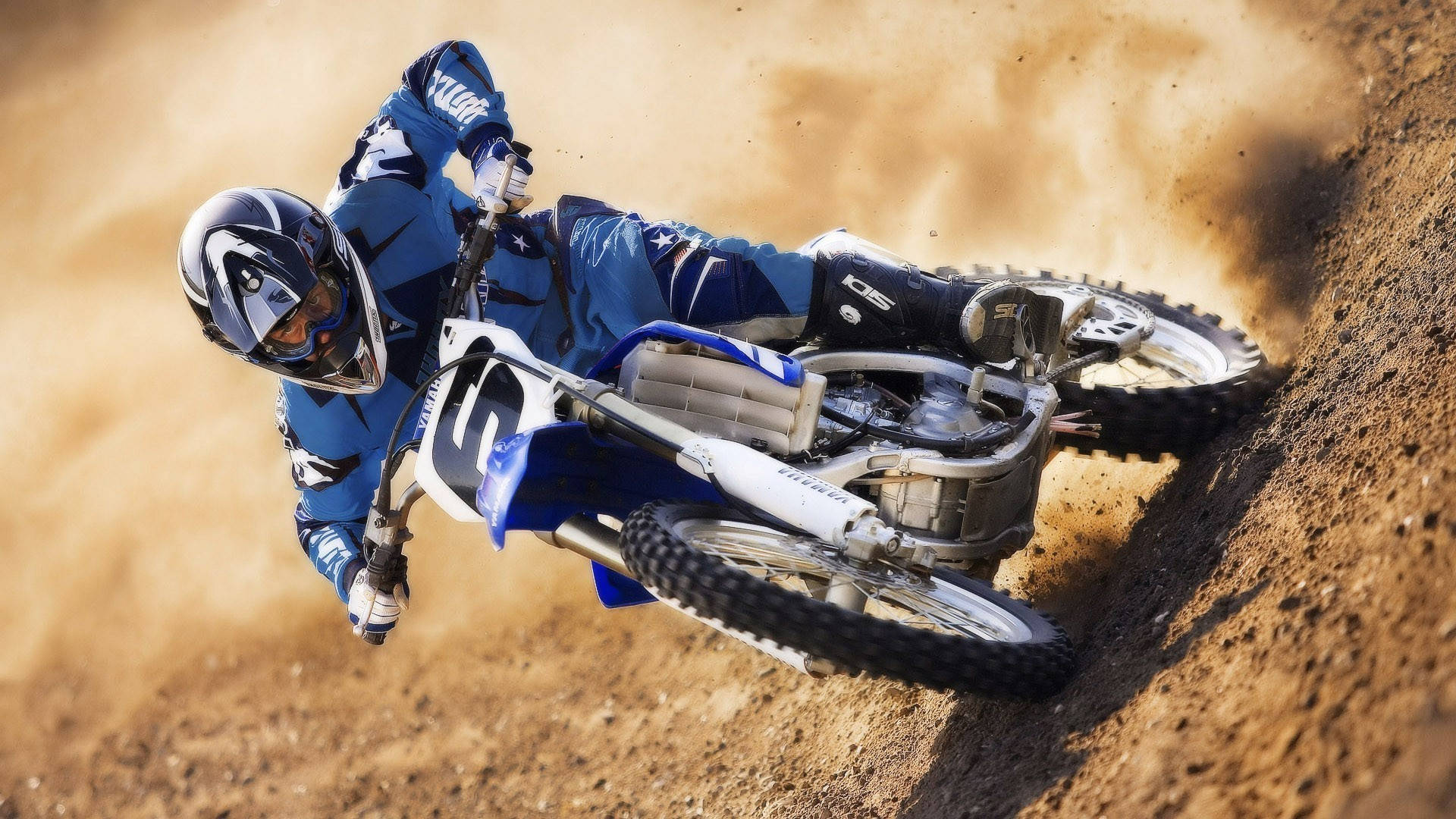 dirt track, dirt bike, motocross rider, Full HD Desktop Wallpaper