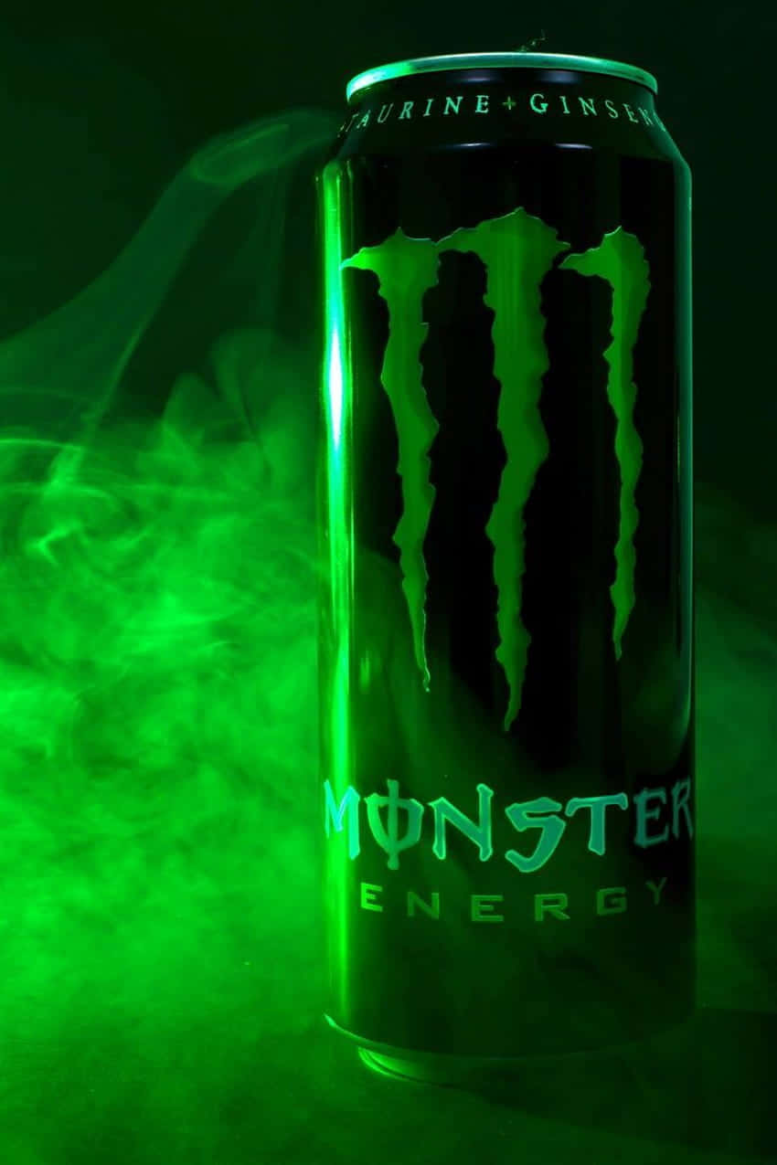 Monster Energy Drink, Green Mist, glowing green, SD Phone Wallpaper