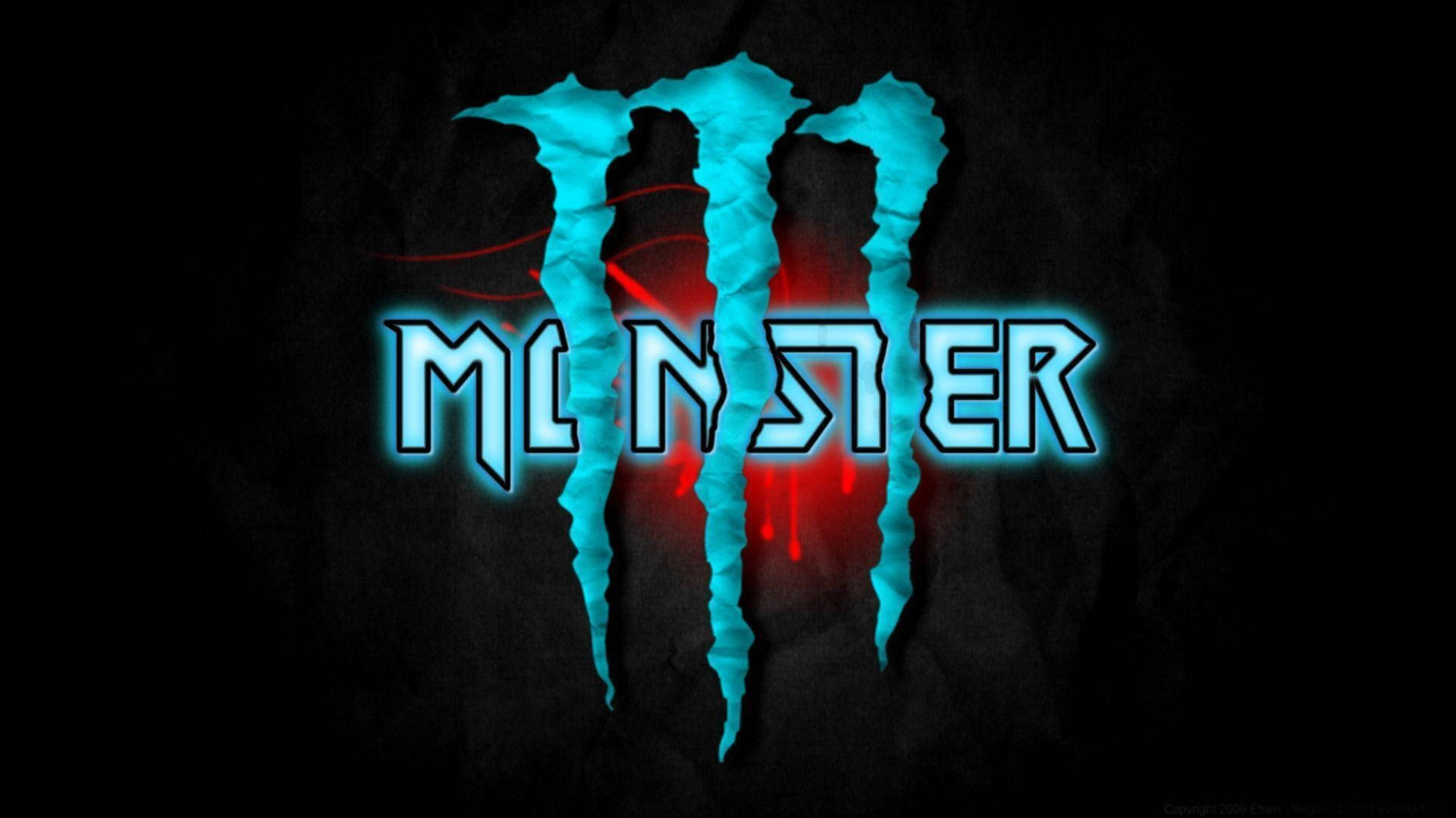 Monster Energy, blue, red, Full HD Desktop Wallpaper