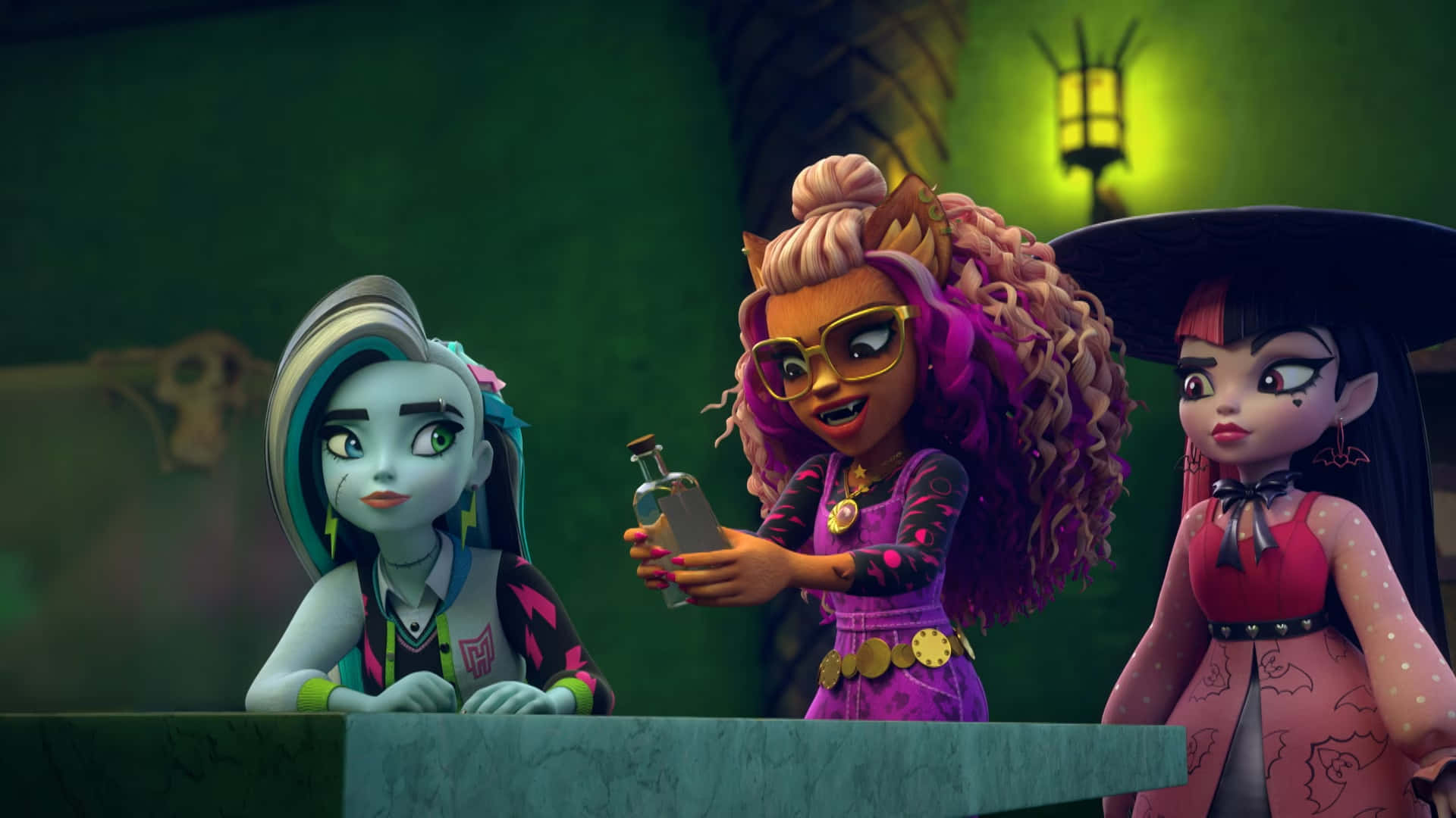 Monster High, 1920 x 1080, green room, Full HD Desktop Wallpaper