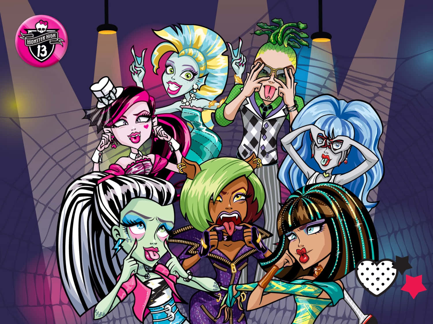 Monster High, nightclub scene, stage lights, HD Desktop Wallpaper