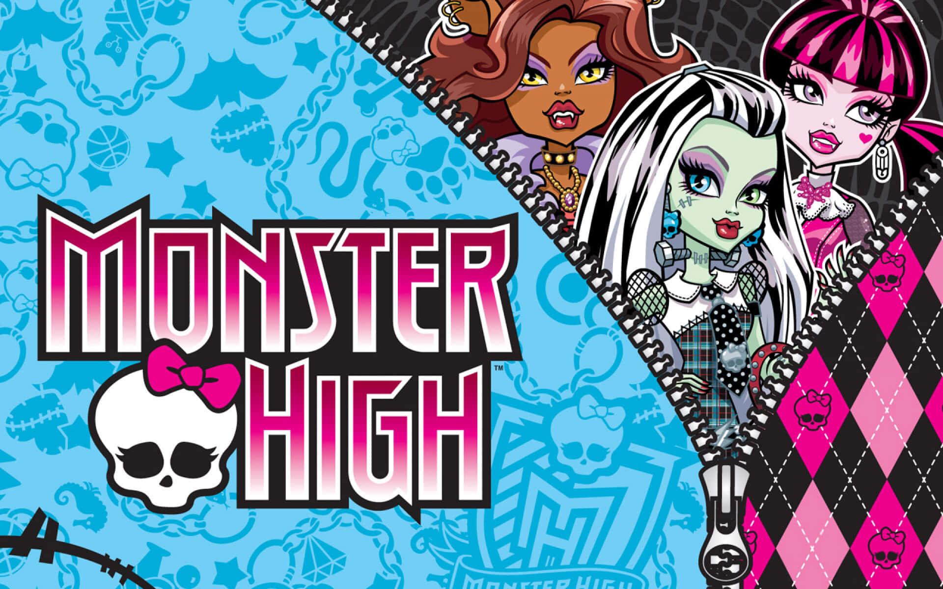 Monster High, Monster High logo, gothic teen characters, Full HD Desktop Wallpaper
