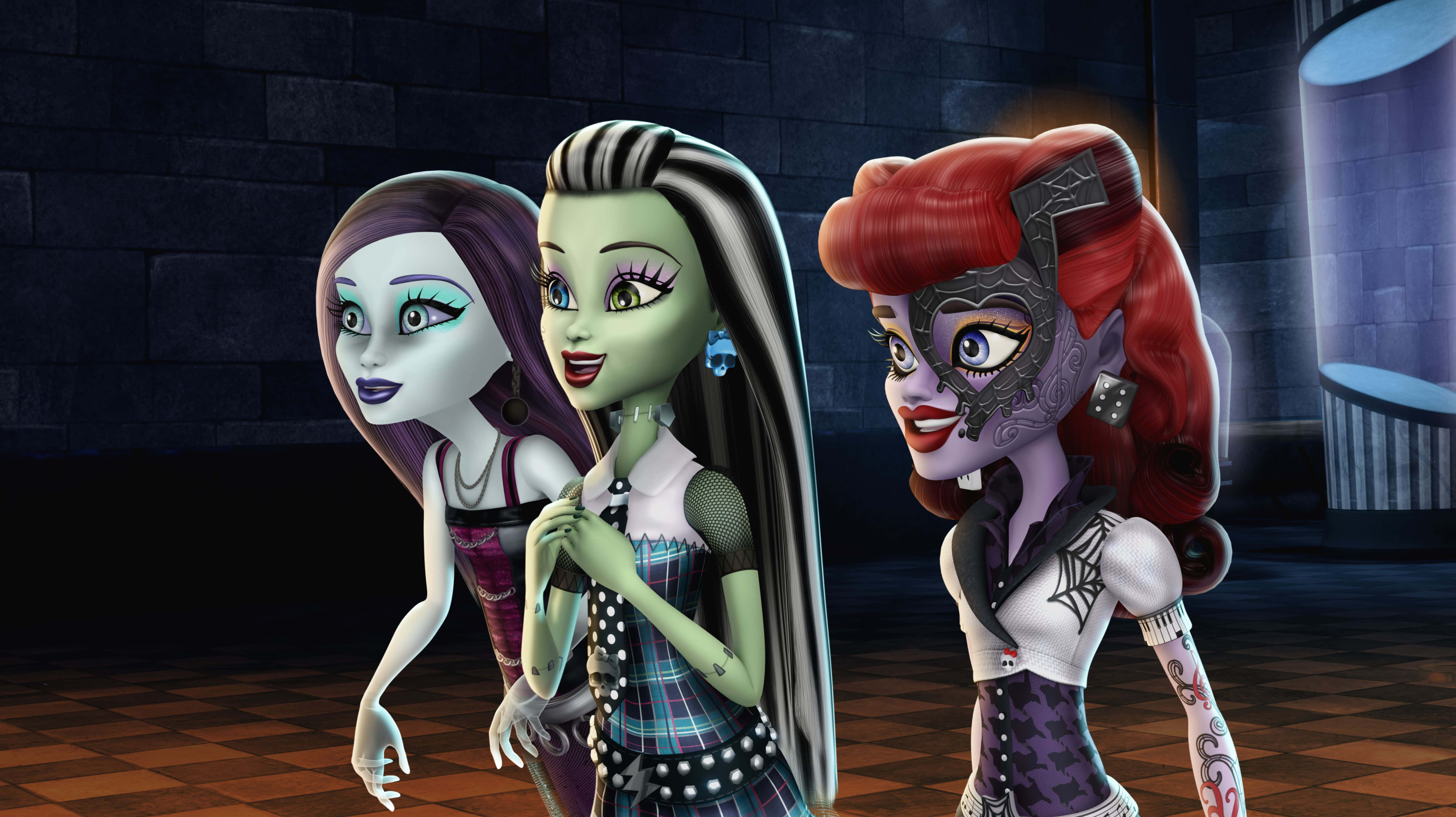 Monster High, cast of characters, animated monster girls, 5K Desktop Wallpaper