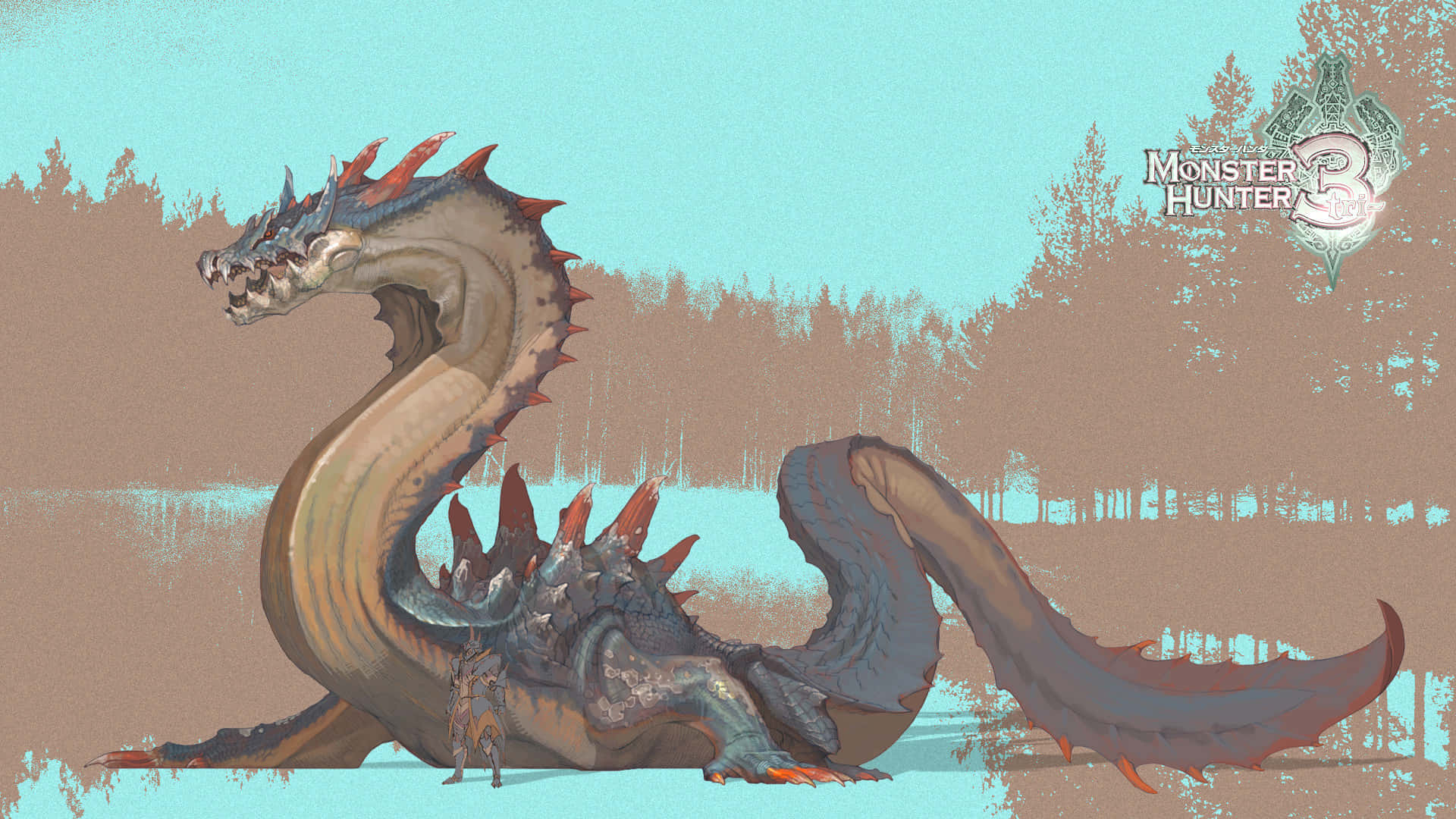 Monster Hunter 3, spiky dragon, red-tipped scales, Full HD Desktop Wallpaper