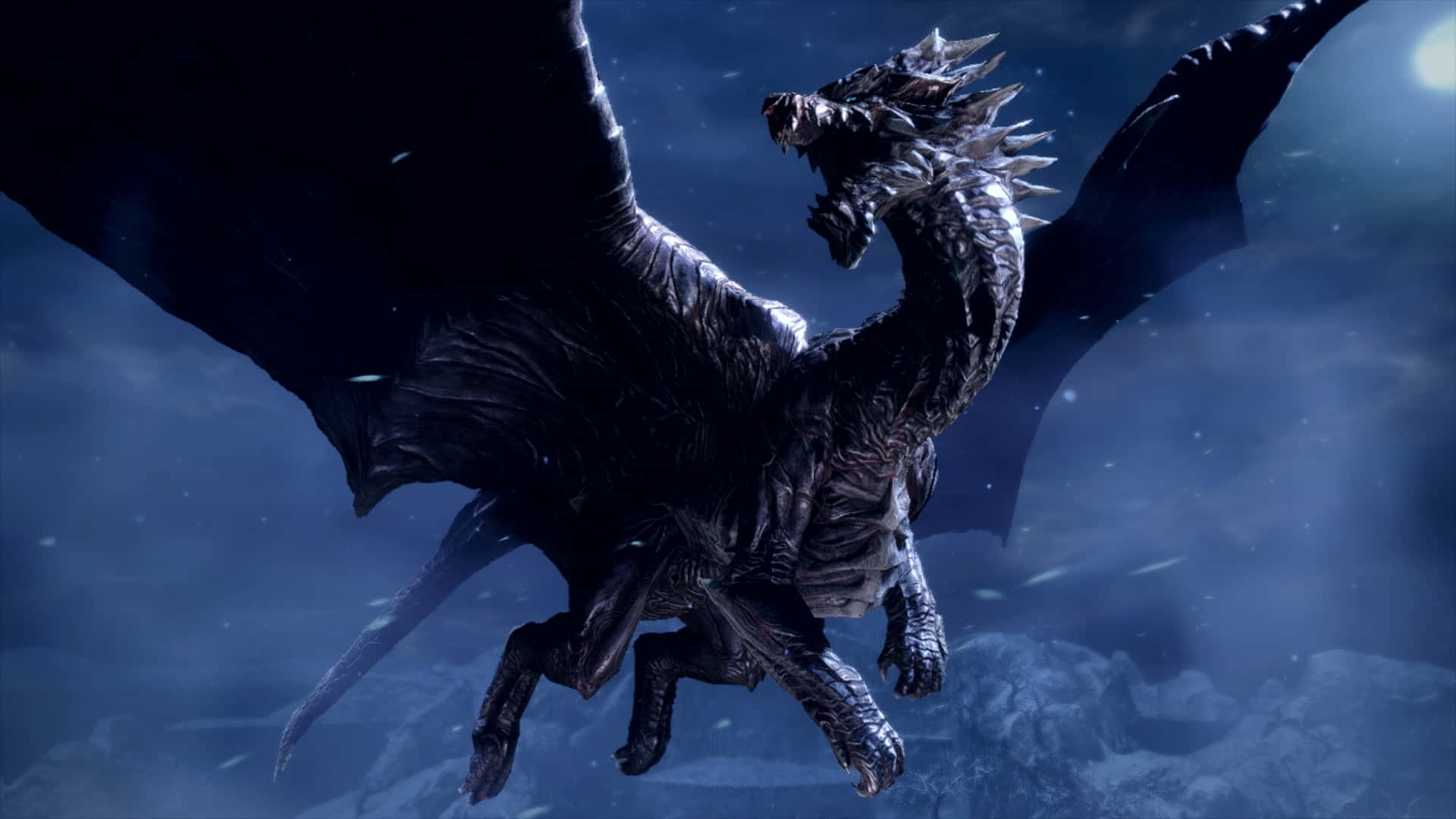 Monster Hunter 3, dark dragon, spiked scales, Full HD Desktop Wallpaper