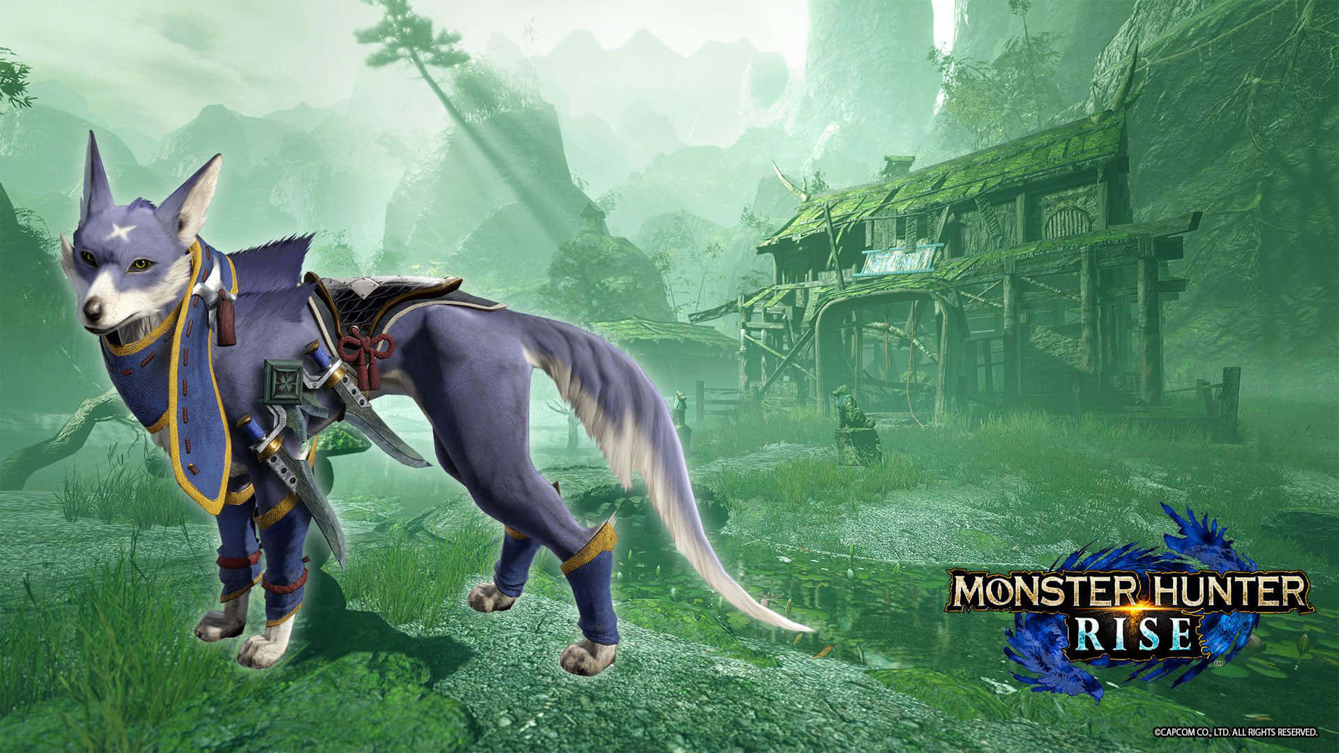 Monster Hunter 3, blue-furred wolf-like hunter, armor, Full HD Desktop Wallpaper
