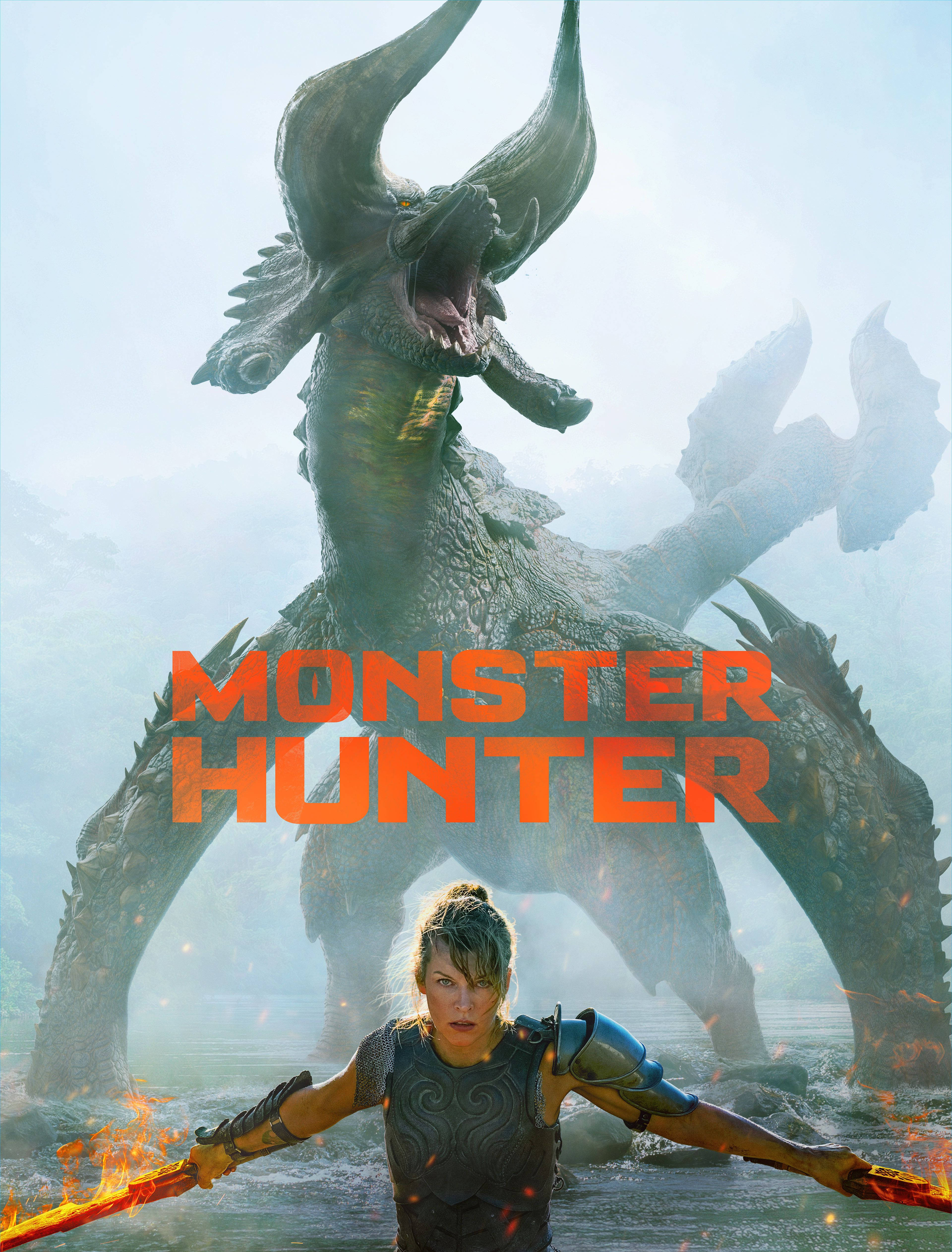 Monster Hunter, iPhone, flaming weapon, 4K Phone Wallpaper