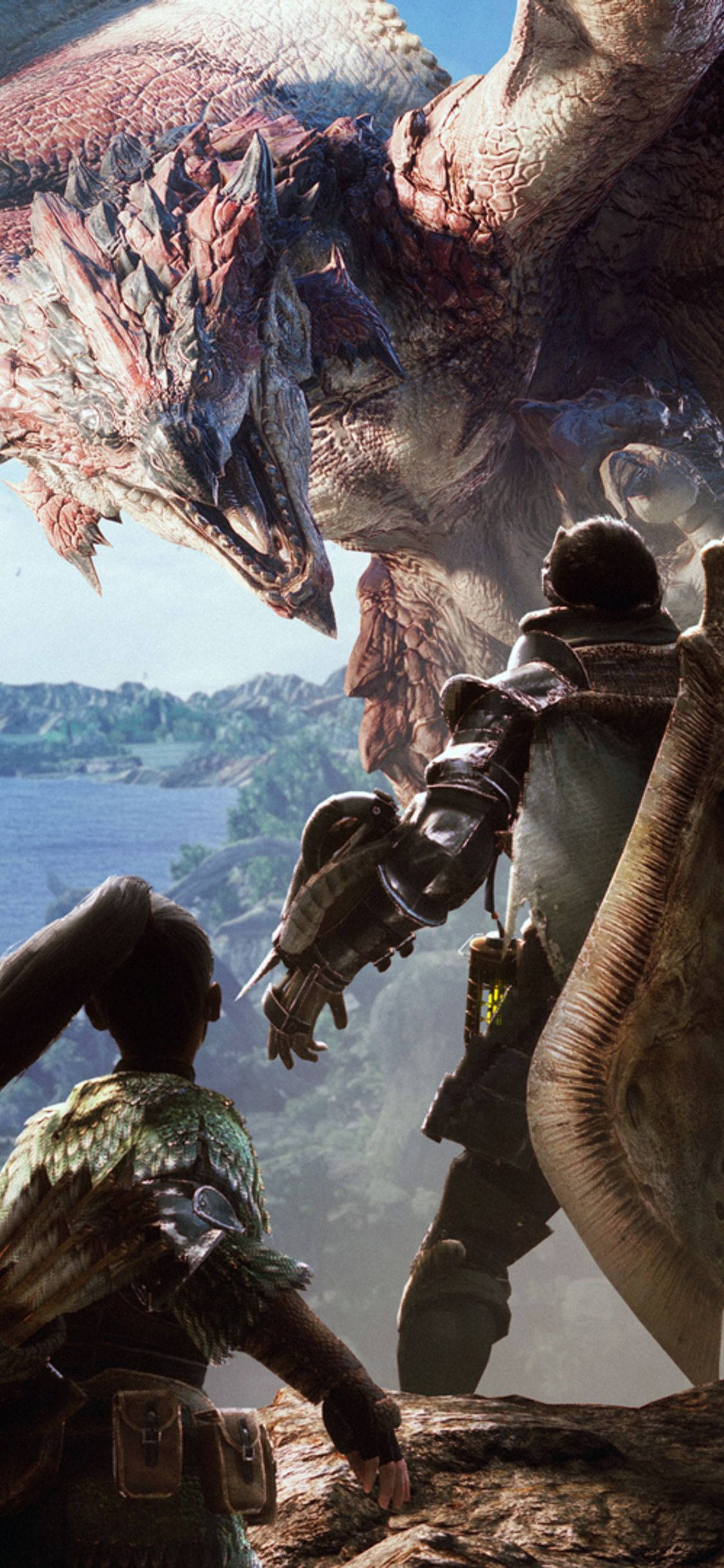 Monster Hunter, iPhone, red feathered dragon, Full HD Phone Wallpaper