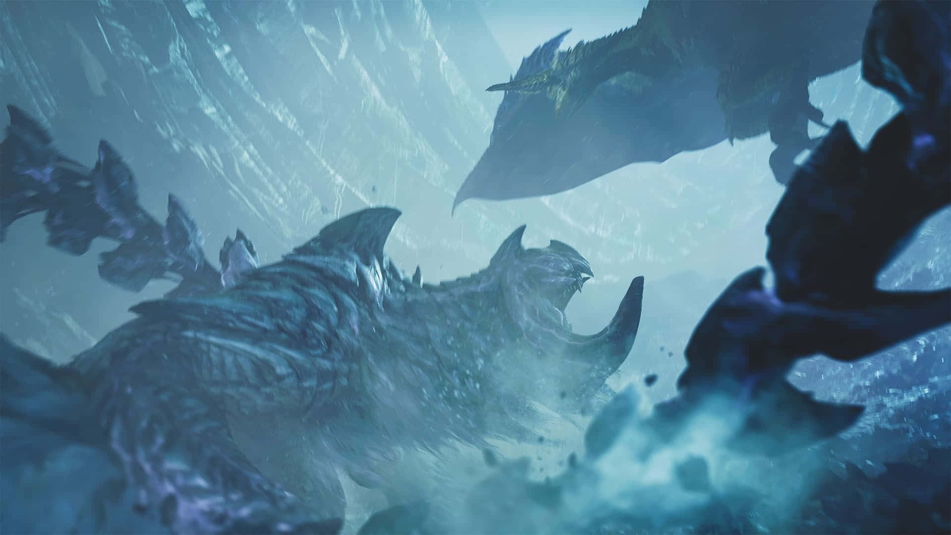 Monster Hunter Wilds, icy dragon, frost-covered scales, Full HD Desktop Wallpaper