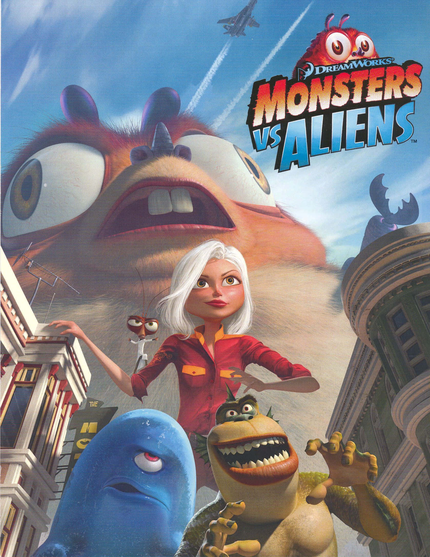 Monsters Vs Aliens, giant furry monster, city, Full HD Phone Wallpaper