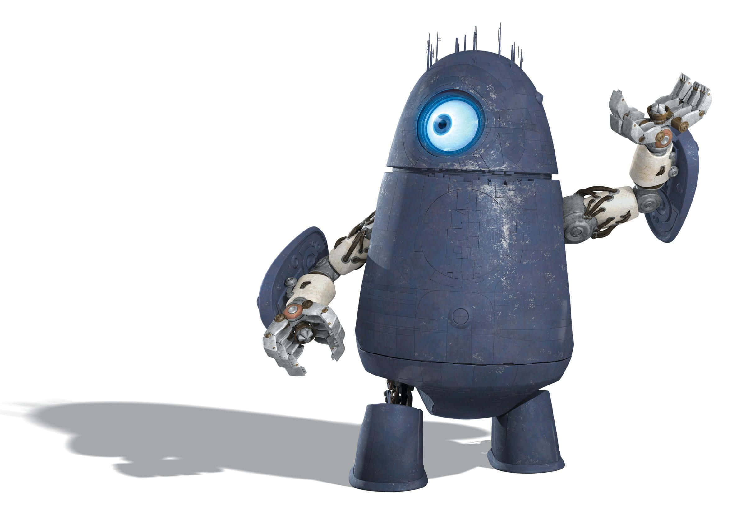 Monsters Vs Aliens, robot probe, blue, Full HD Desktop Wallpaper