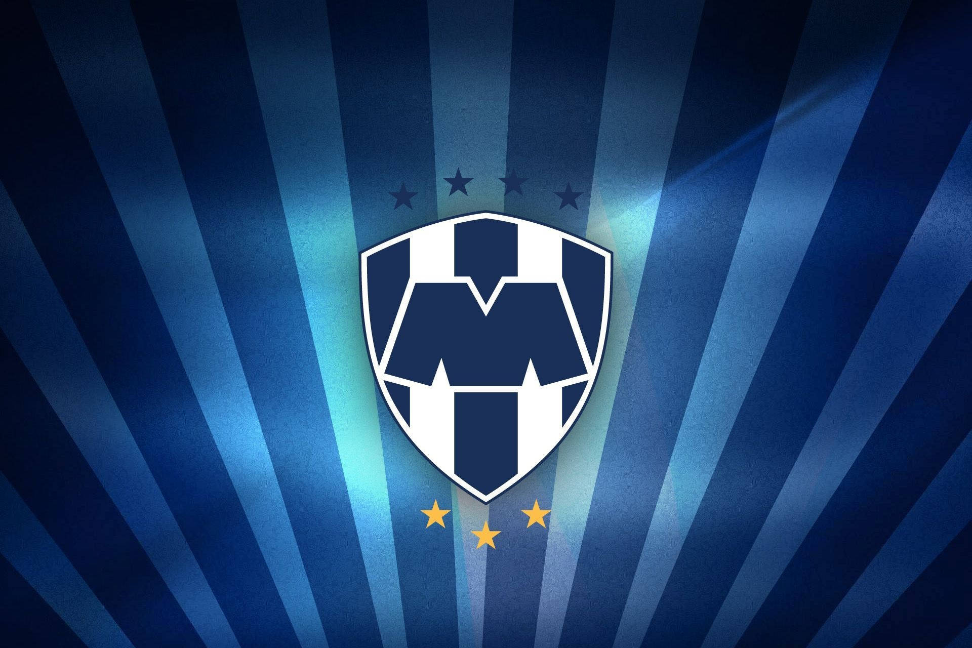 Monterrey, football logo, blue and white, Full HD Desktop Wallpaper
