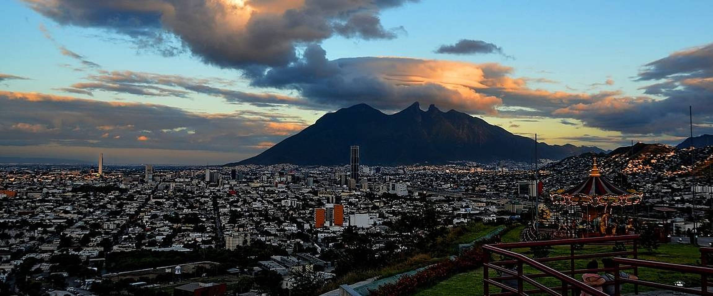Monterrey, sunset, mountain, Full HD Desktop Wallpaper