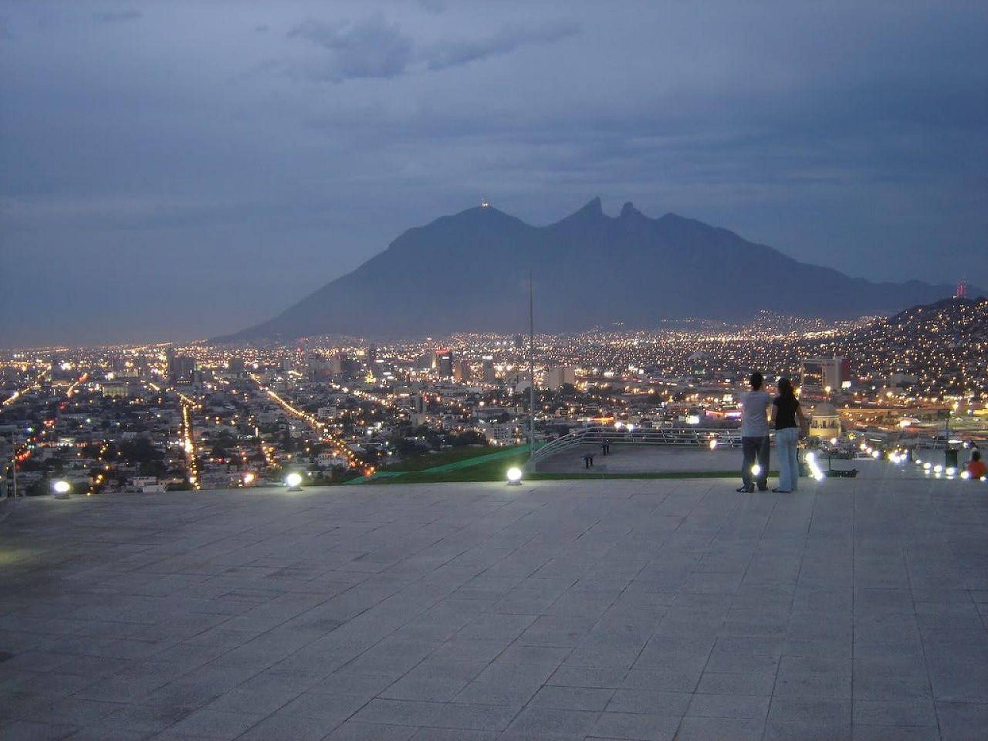 Monterrey, tiled overlook, dusk, Full HD Desktop Wallpaper
