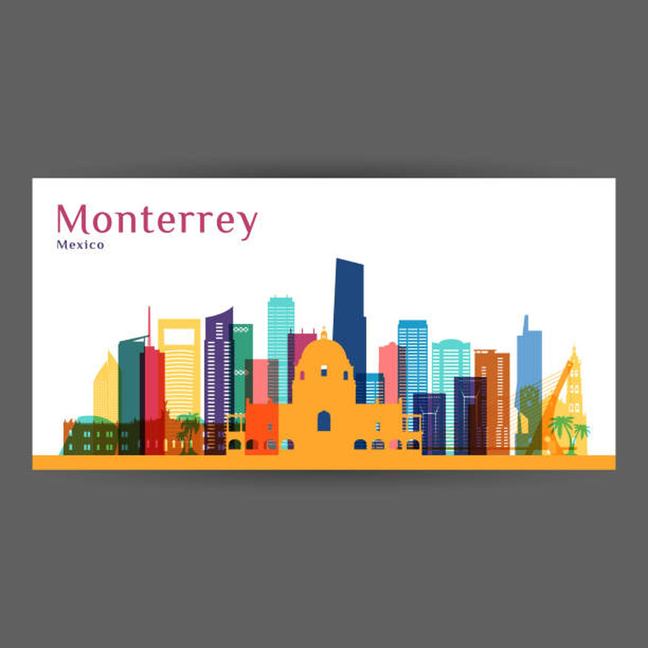 Monterrey, colorful modern skyscrapers, historic orange cathedral, Full HD Desktop Wallpaper