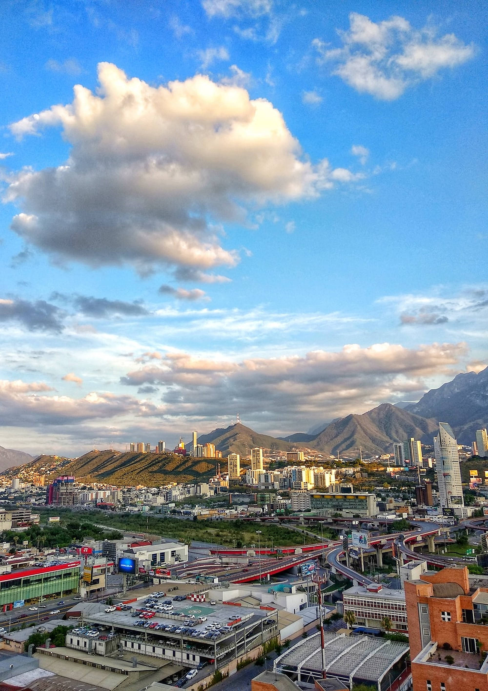 Monterrey, drone shot, mountains, 2K Phone Wallpaper