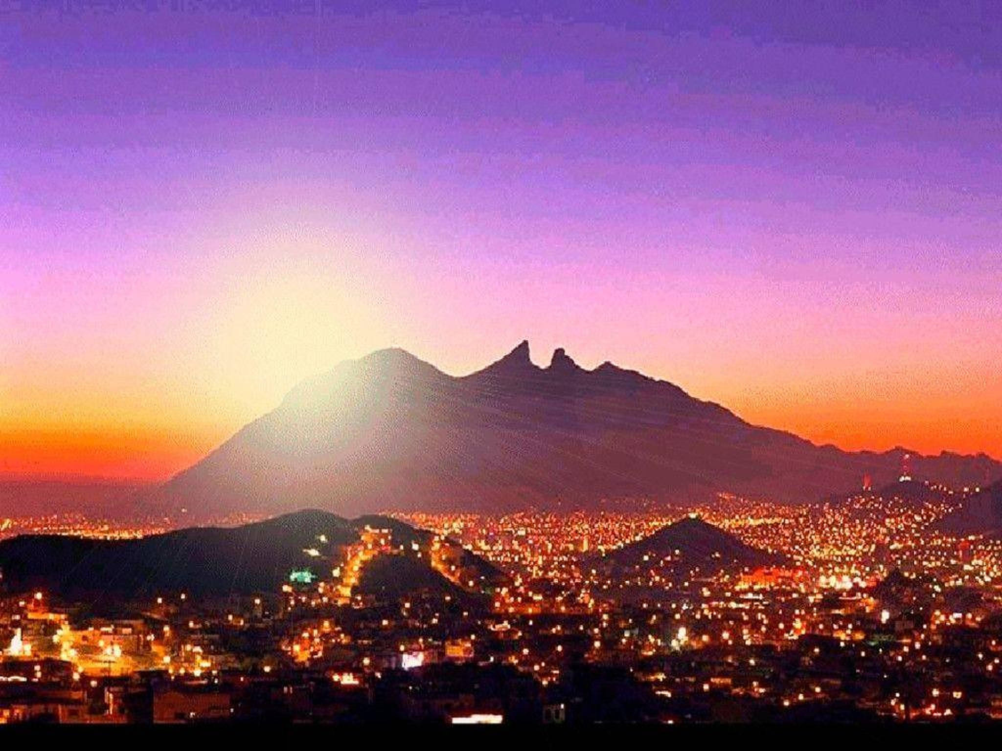 Monterrey, gradient sky, twilight, Full HD Desktop Wallpaper
