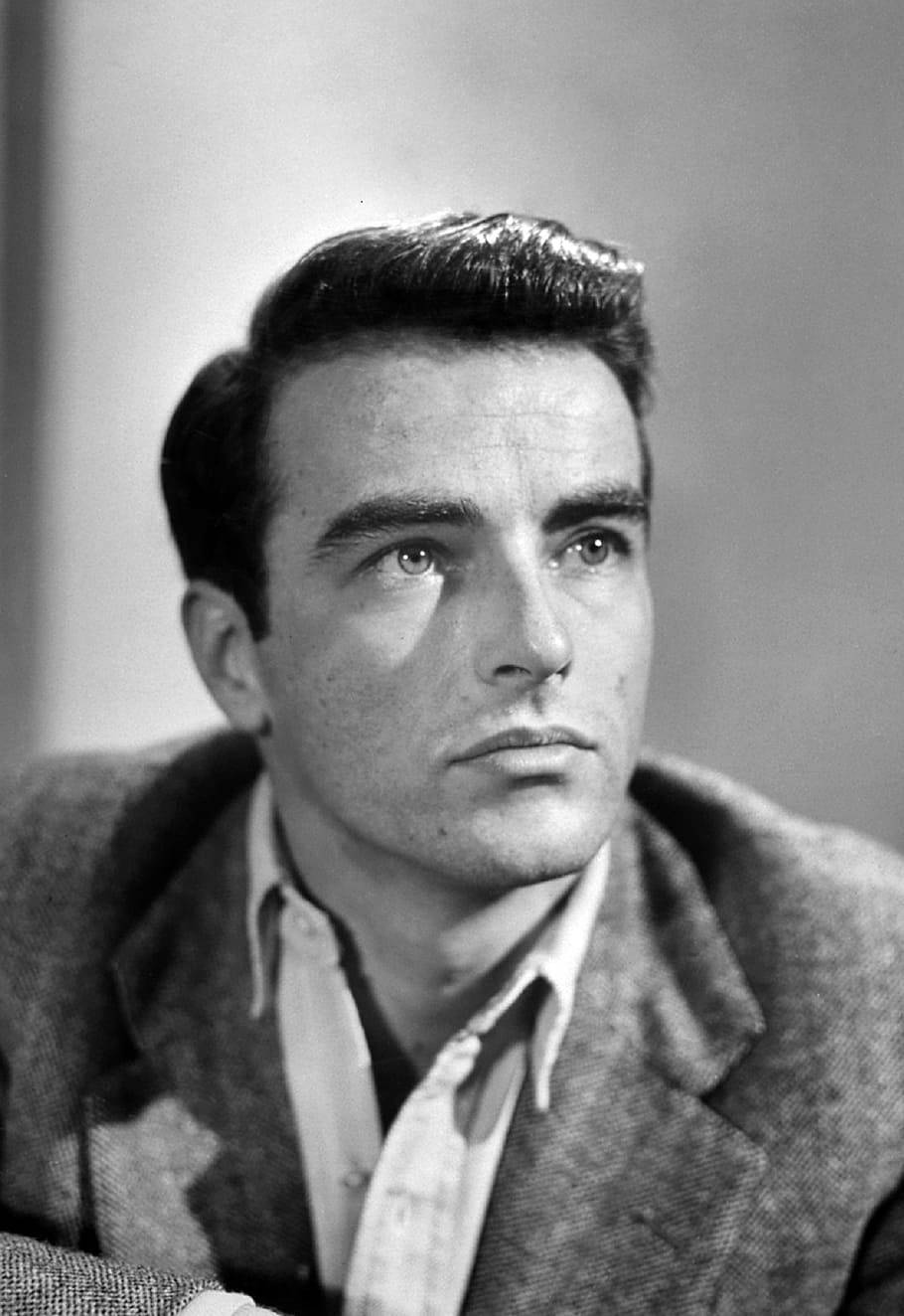 Montgomery Clift, black and white portrait, intense eyes, HD Phone Wallpaper