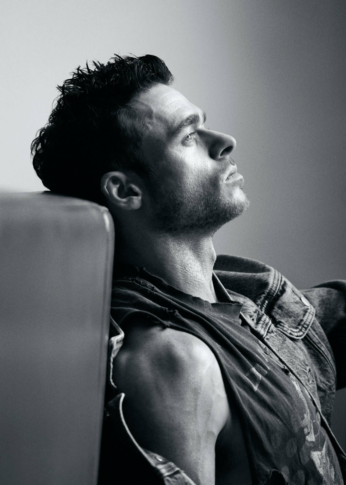Montgomery Clift, side view, black and white portrait, HD Phone Wallpaper