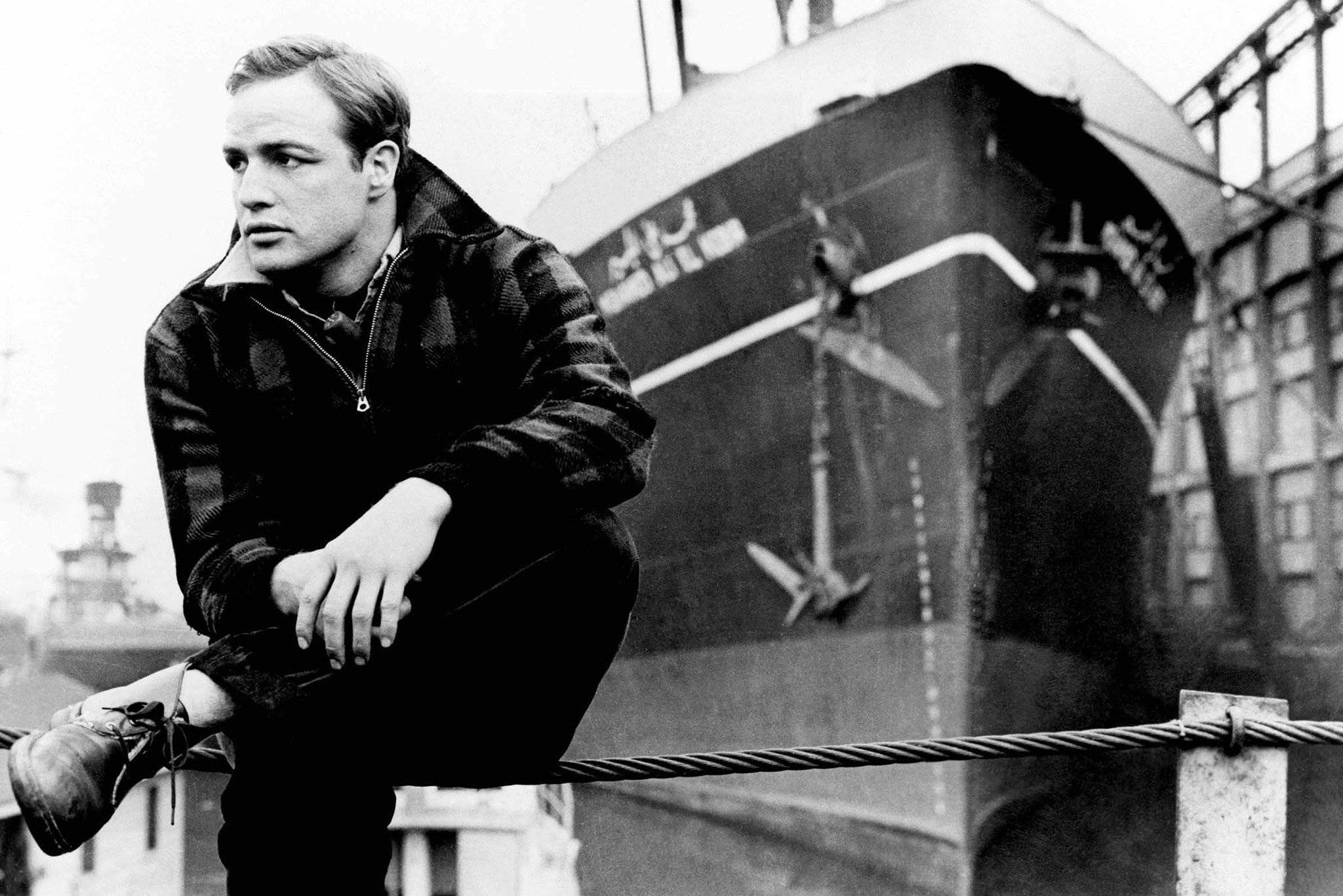 Montgomery Clift, plaid jacket, rope railing, Full HD Desktop Wallpaper
