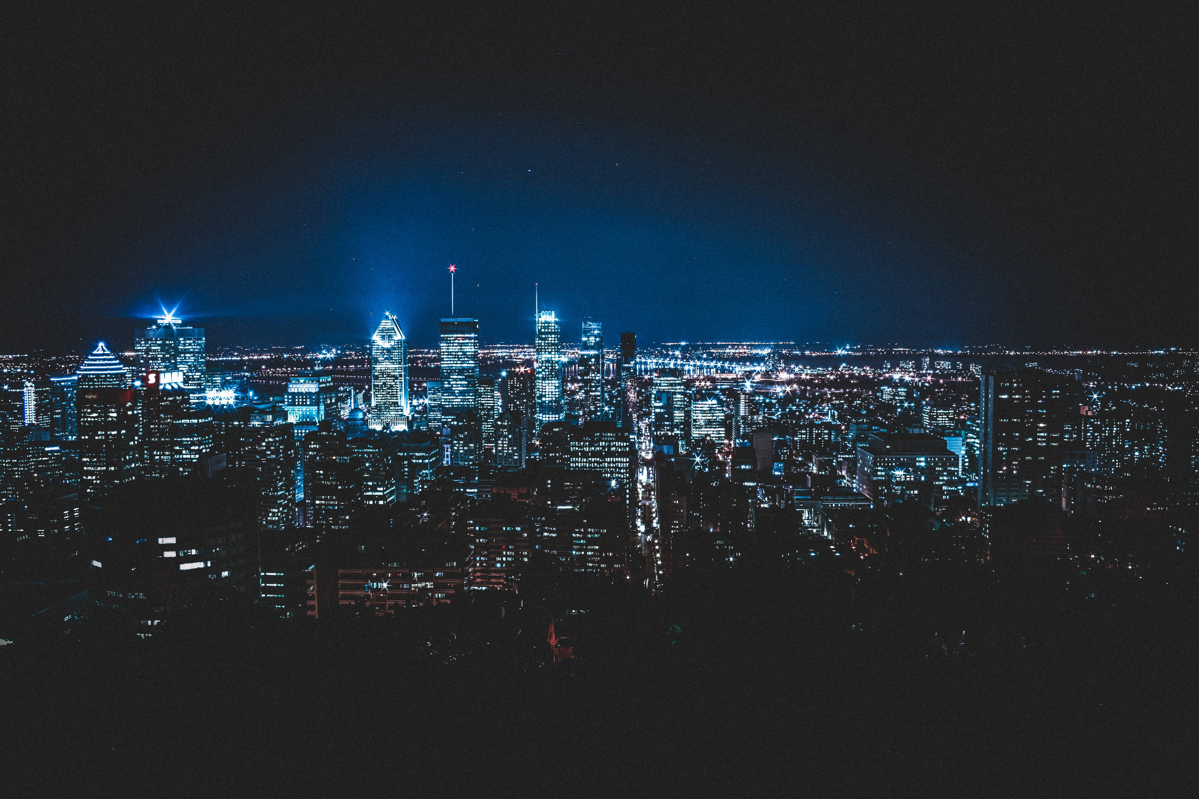 Montreal, cityscape, night, 2K Desktop Wallpaper