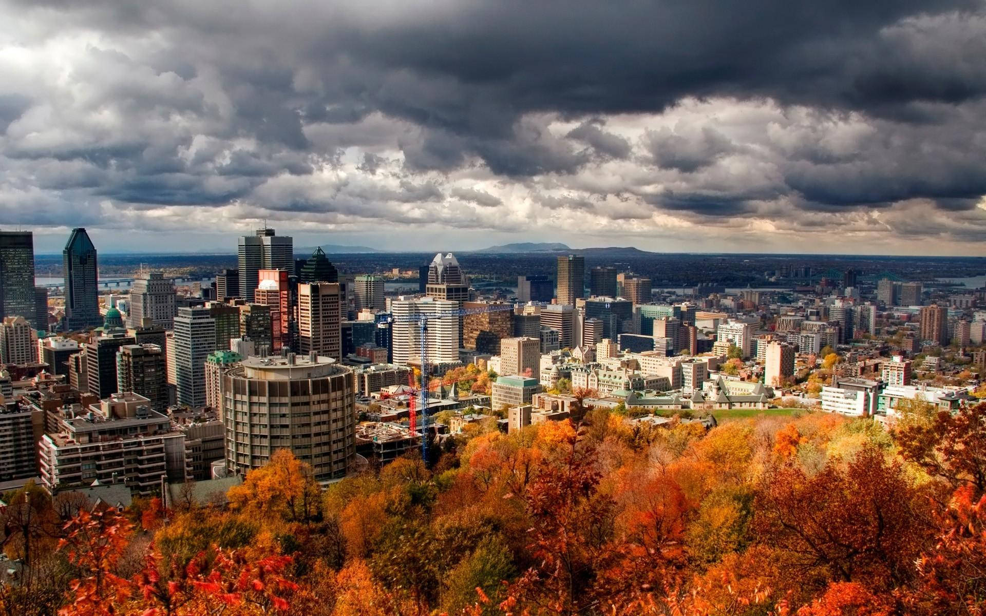 Montreal, autumn, cityscape, Full HD Desktop Wallpaper