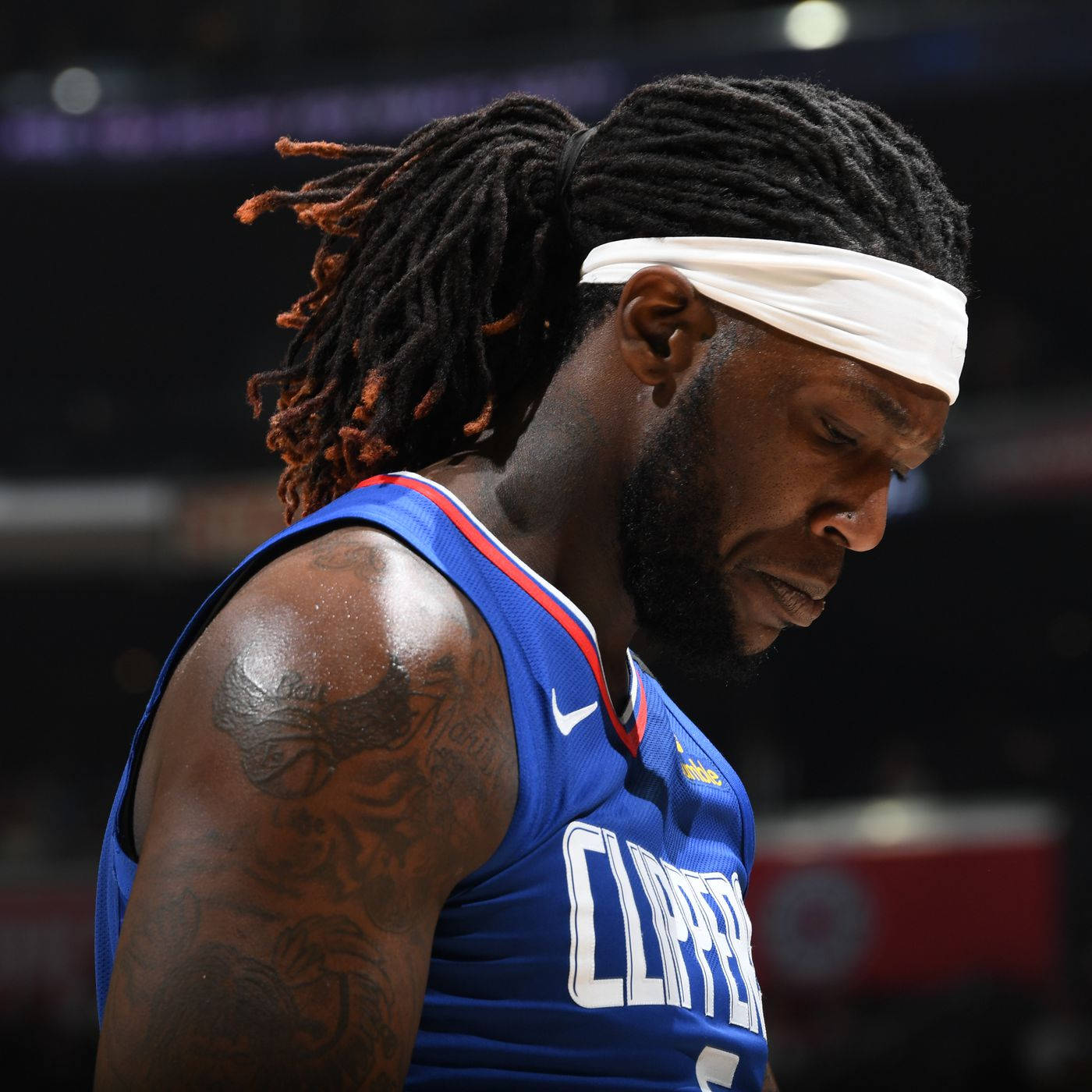 Montrezl Harrell, blue Clippers jersey, dreadlocks, HD Desktop Wallpaper