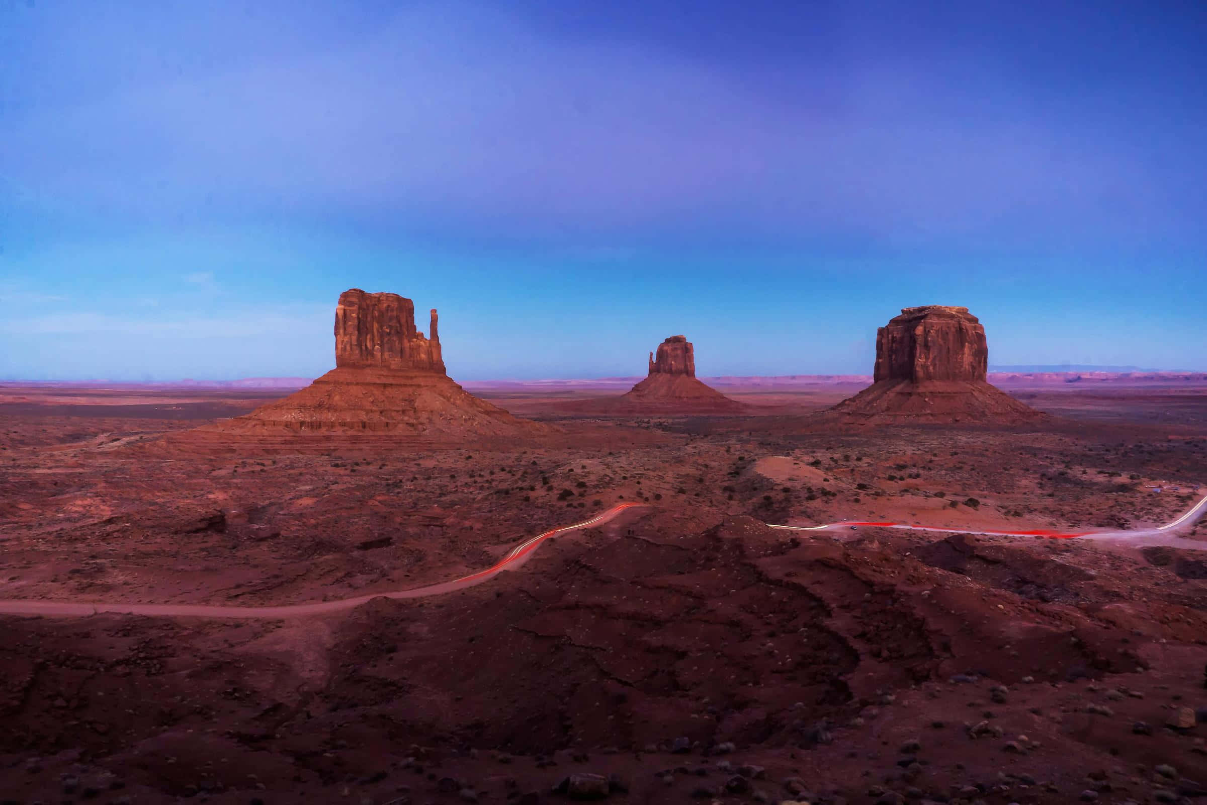 Monument Valley Navajo Tribal Park, red sandstone buttes, vast desert, Full HD Desktop Wallpaper