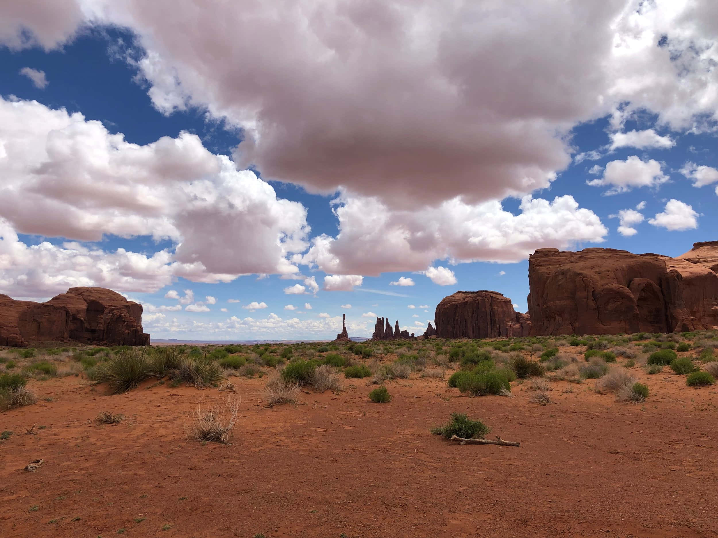 Monument Valley Navajo Tribal Park, red rock formations, dramatic sky, Full HD Desktop Wallpaper
