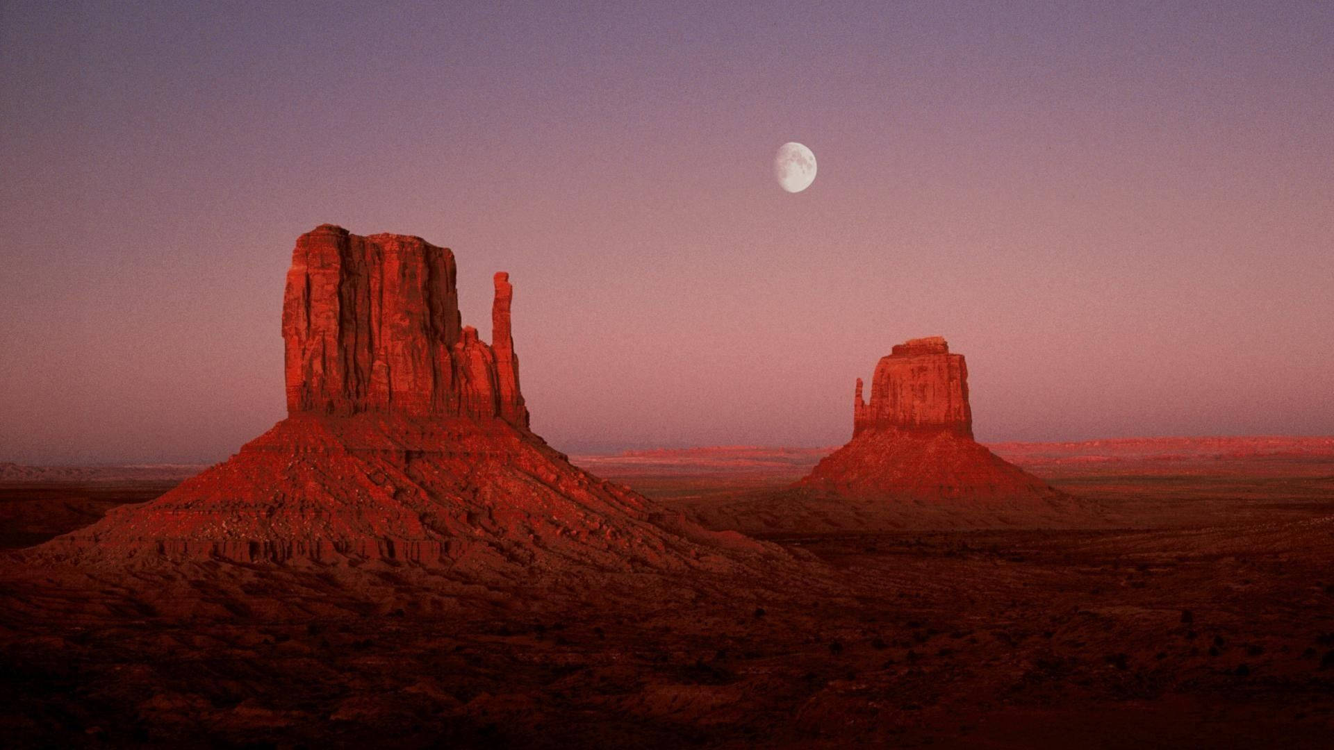 Monument Valley, red rock formations, desert floor, Full HD Desktop Wallpaper