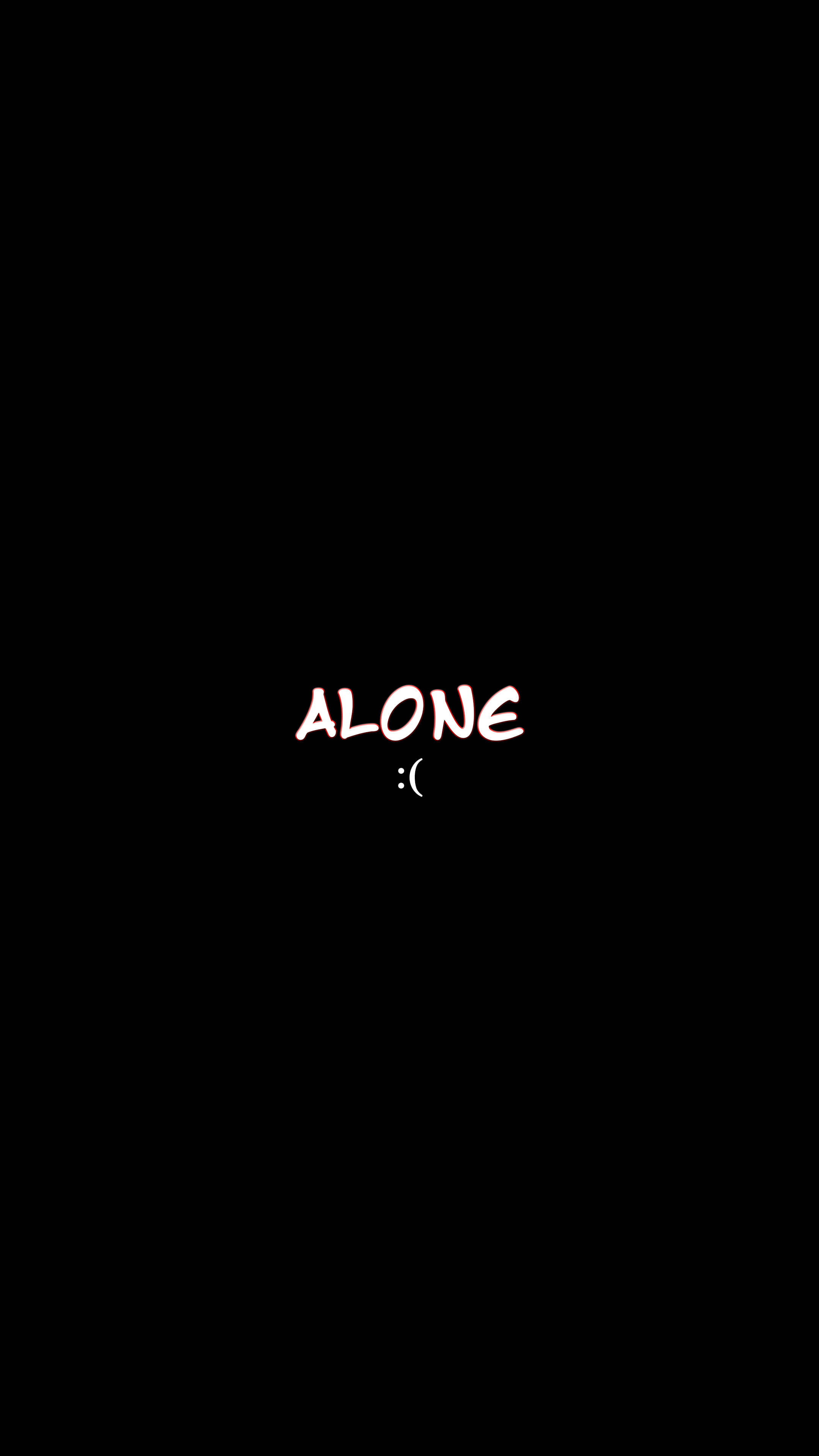 Mood Off, ALONE, sad face emoji, 4K Phone Wallpaper