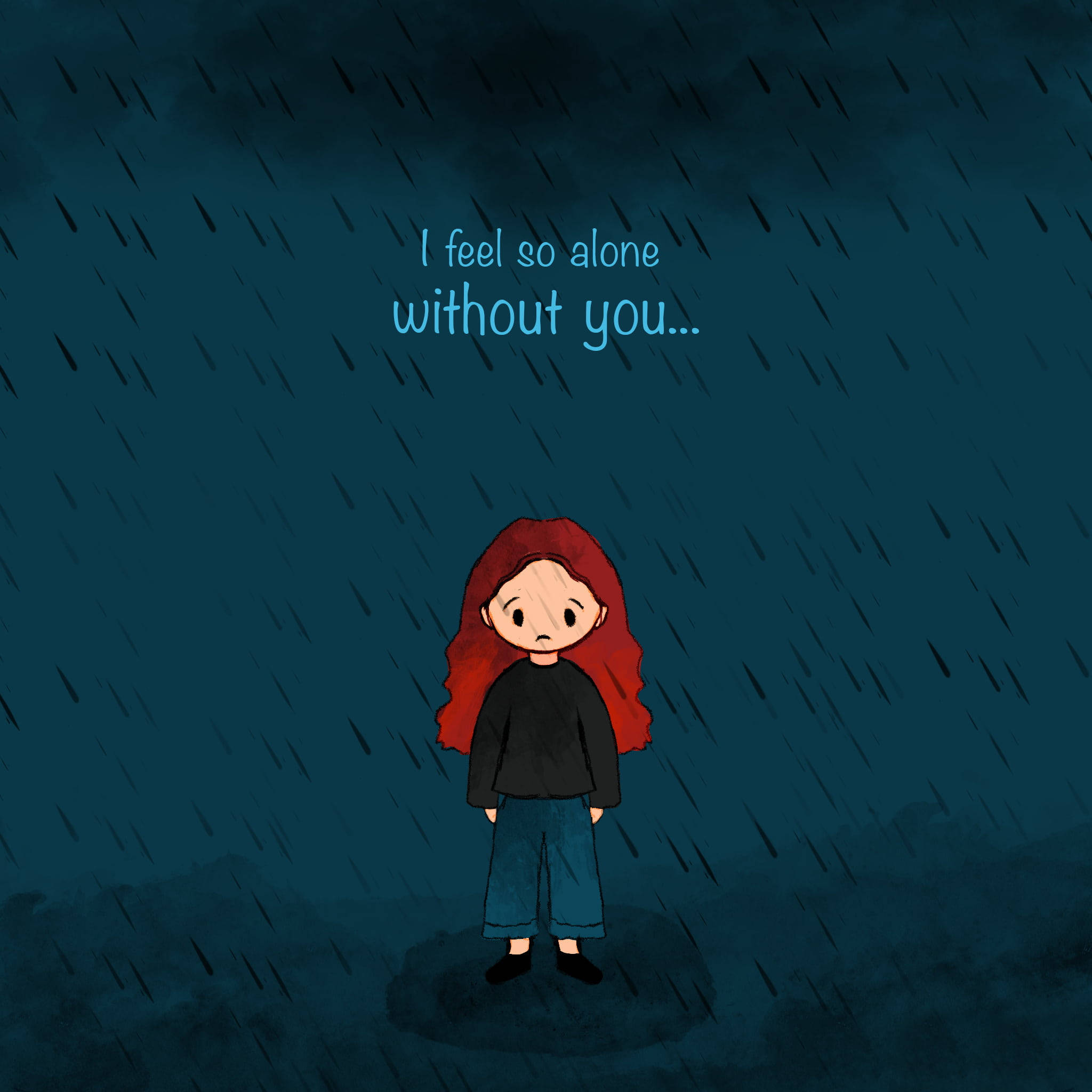 Mood Off, girl, red hair, Full HD Desktop Wallpaper