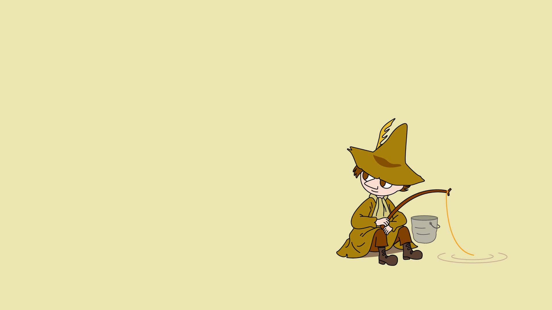 Moomin Desktop, fisherman, brown robe, Full HD Desktop Wallpaper