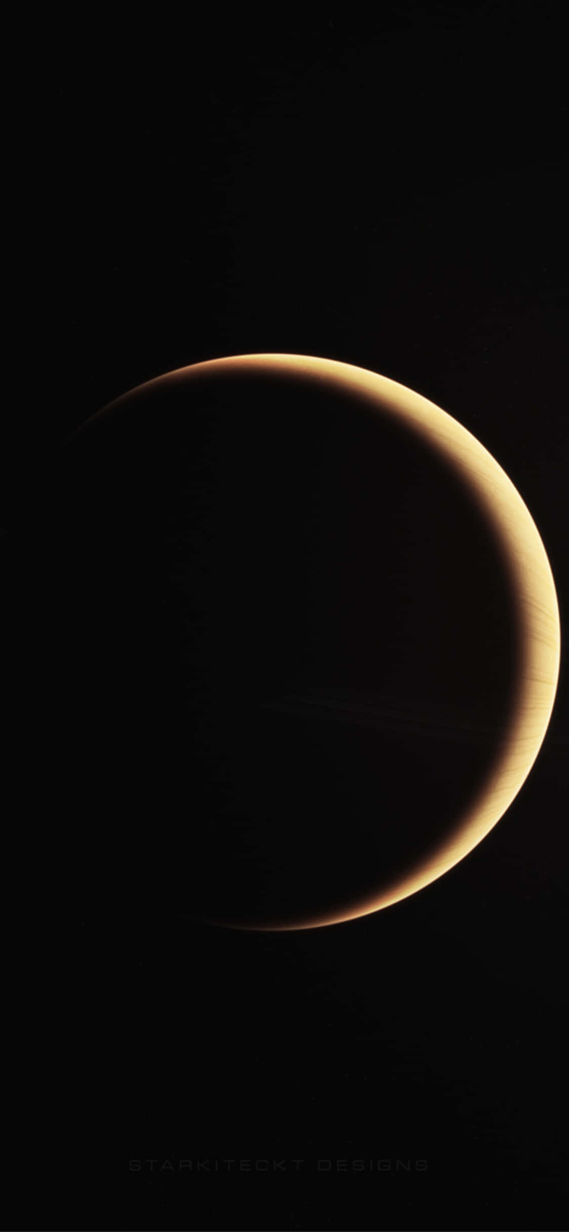 moon, crescent planet, void, Full HD Phone Wallpaper