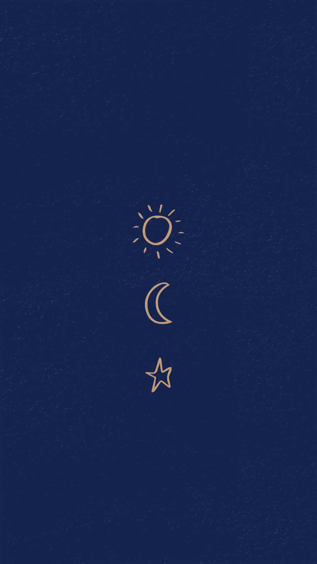Moon And Stars Phone, golden celestial symbols, sun moon star, Full HD Phone Wallpaper