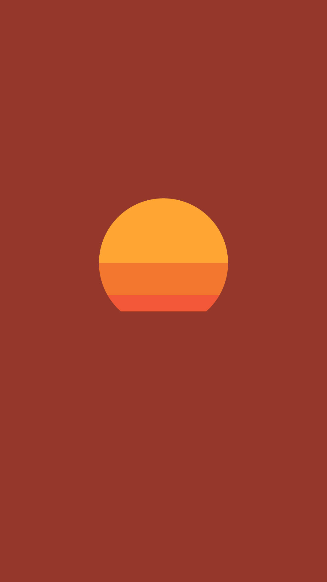 Moon Orange Phone, sunset, gradient orange sun, Full HD Phone Wallpaper