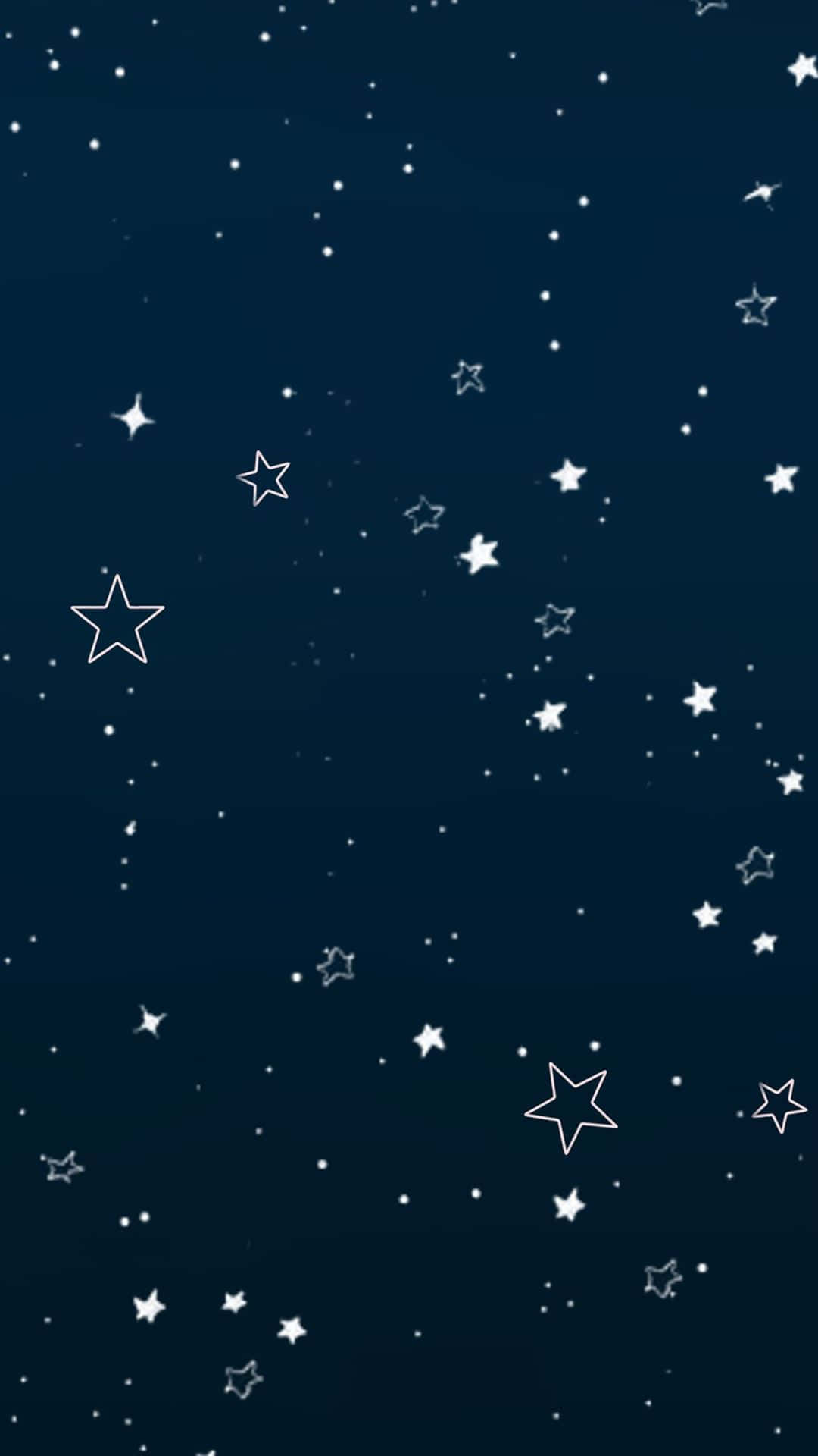 black stars, iPhone 1080 x 1920, dark navy blue background, Full HD Phone Wallpaper
