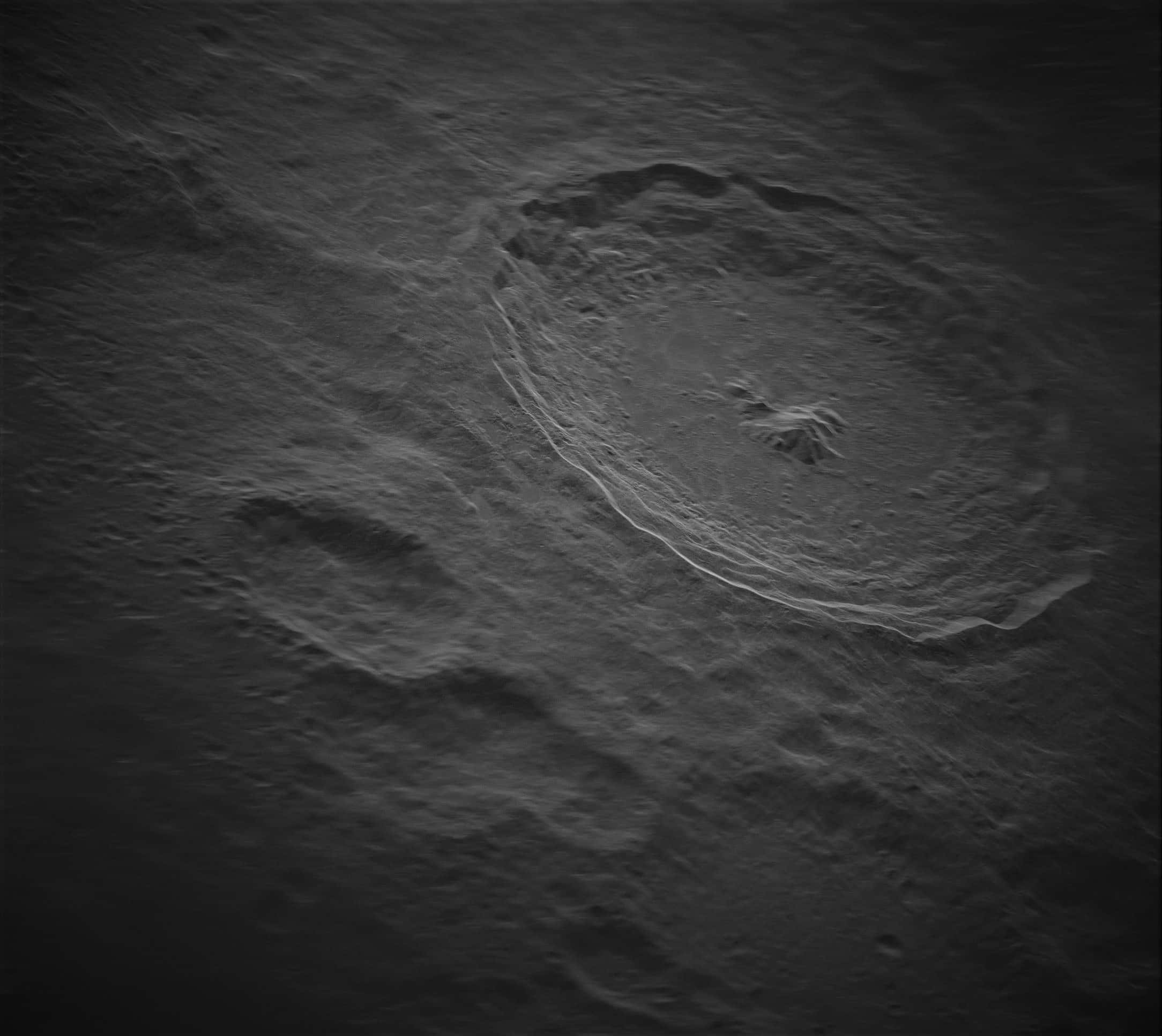lunar crater, monochrome, textured ejecta rays, Full HD Desktop Wallpaper