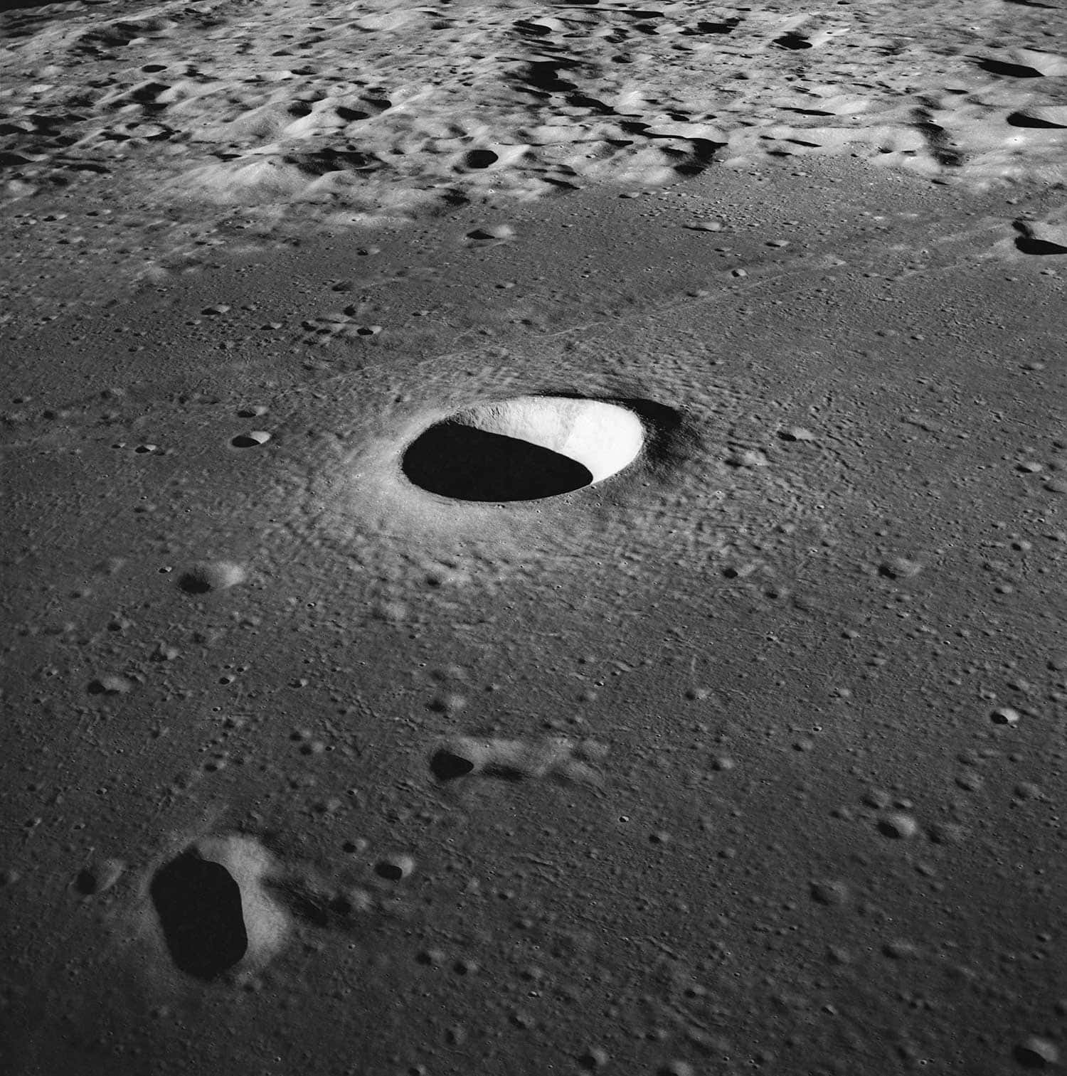 lunar crater, black and white, sharp rim, HD Phone Wallpaper