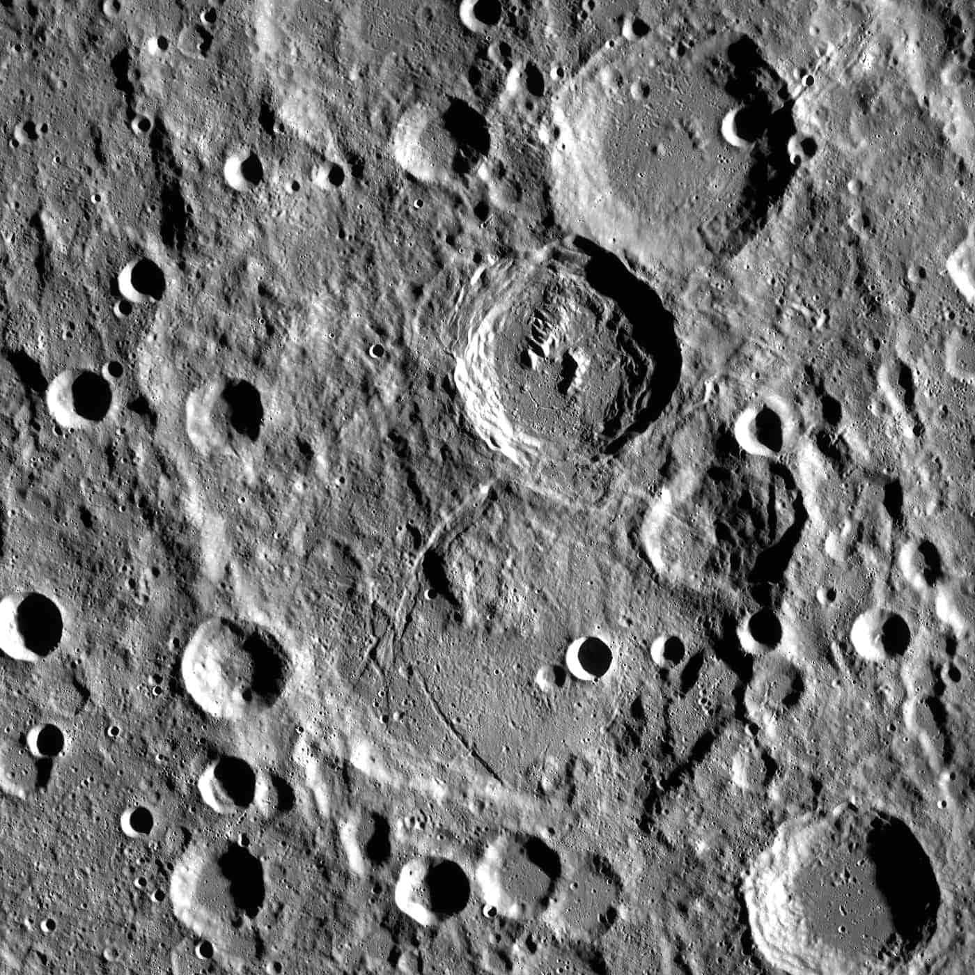 lunar surface, crater, grayscale, HD Desktop Wallpaper
