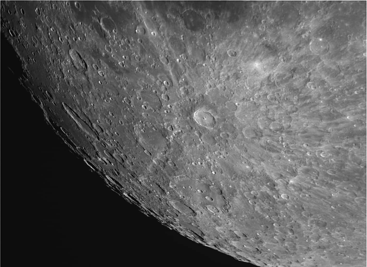 lunar surface, craters, grayscale, HD Desktop Wallpaper